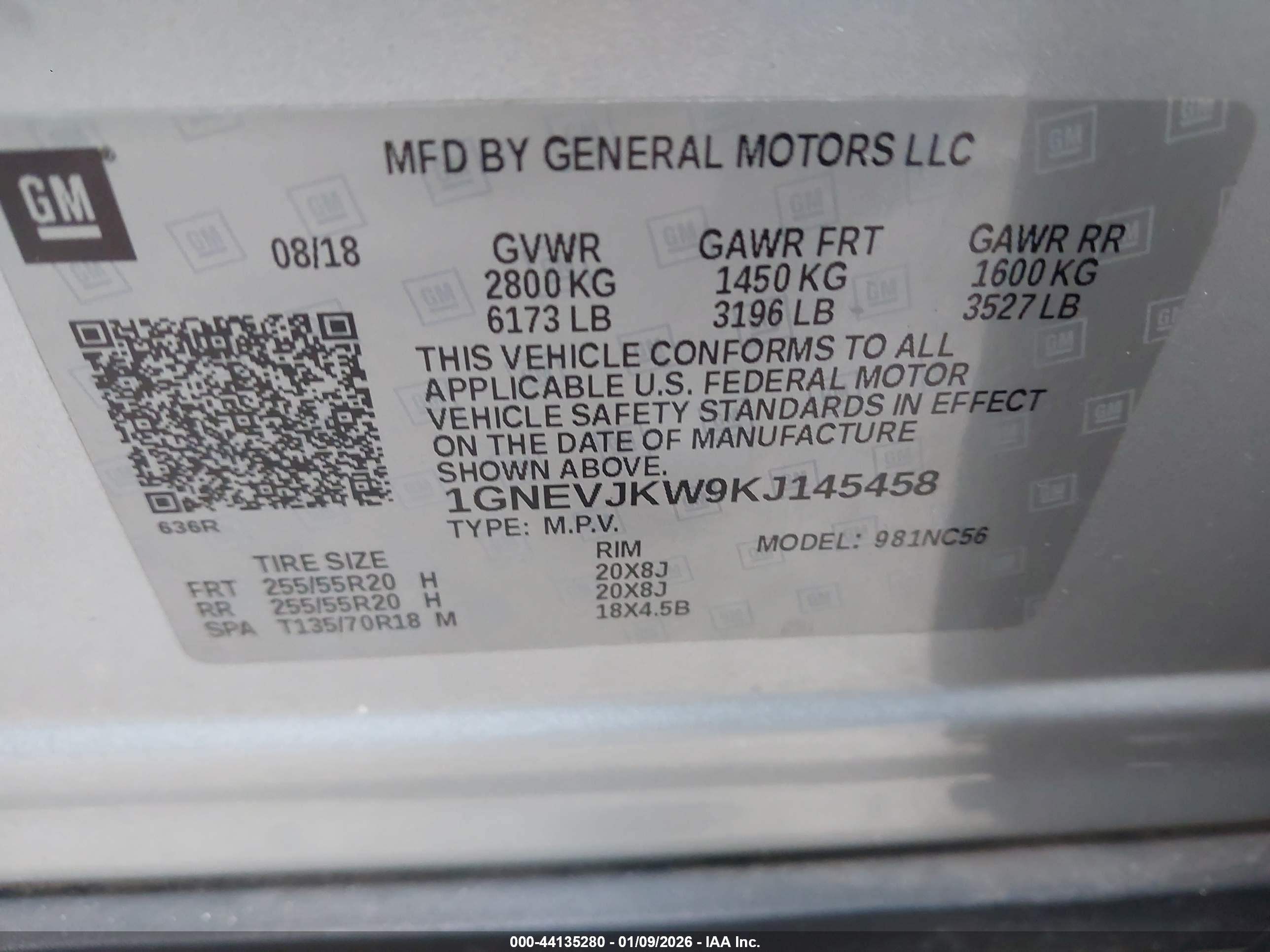 CHEVROLET TRAVERSE image 9