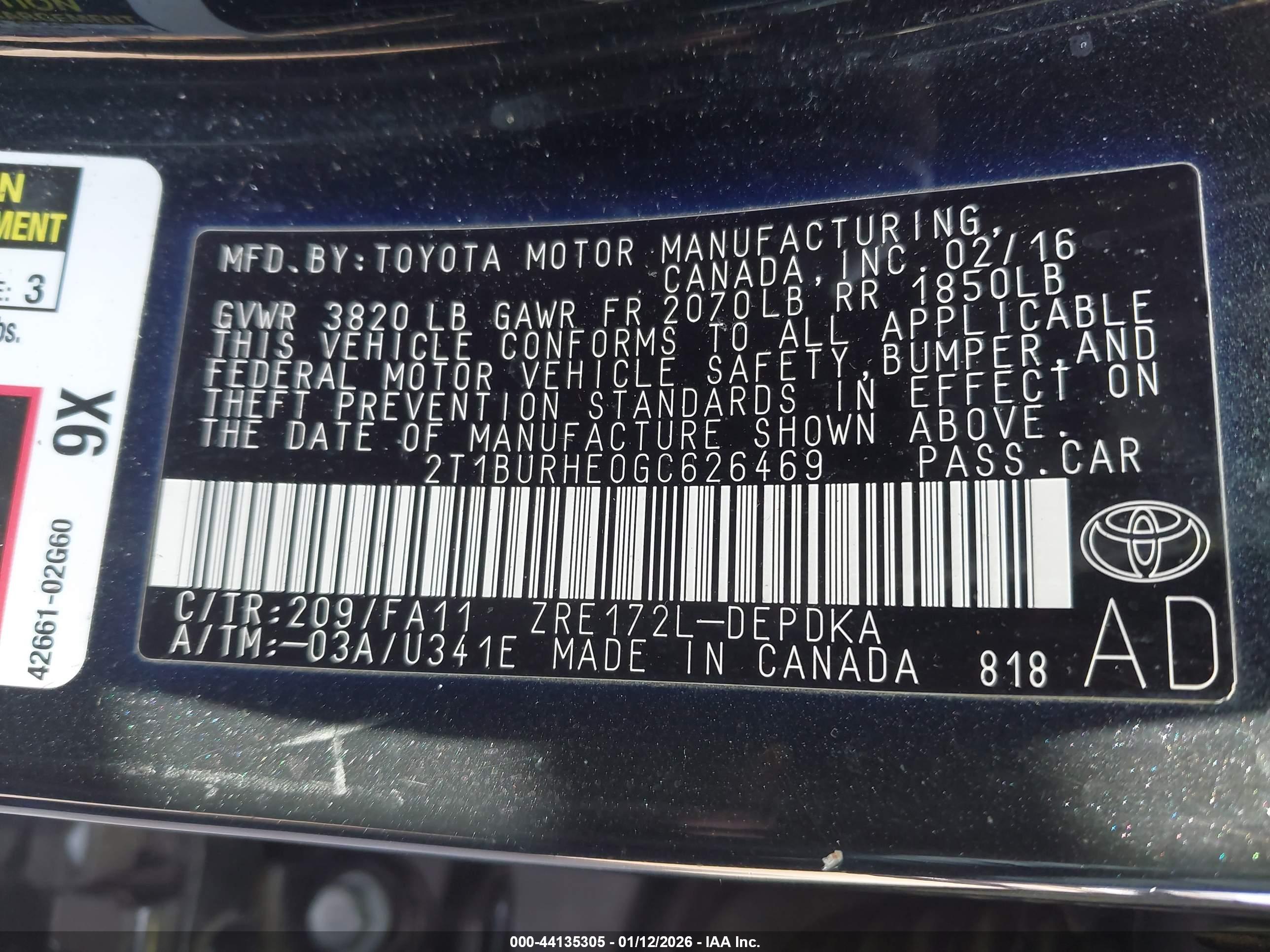 TOYOTA COROLLA image 9
