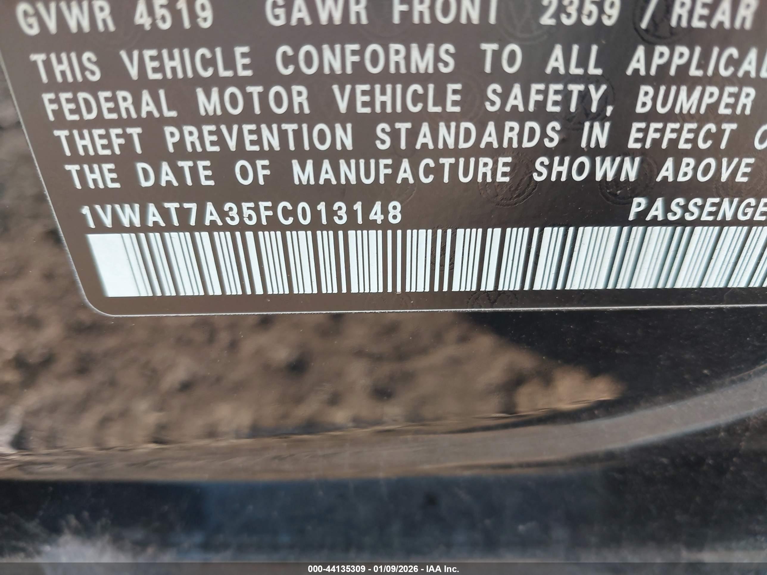VOLKSWAGEN PASSAT image 9