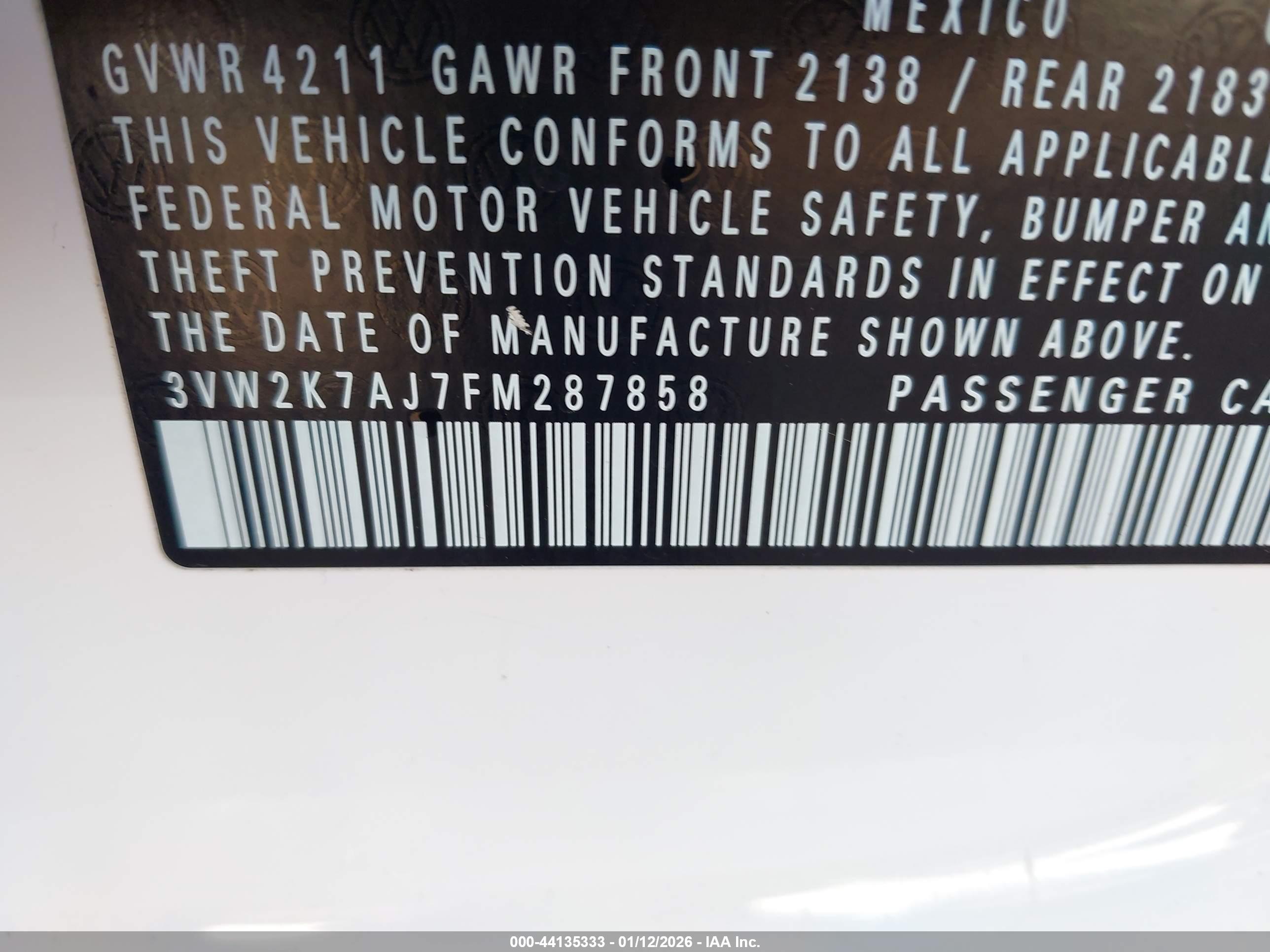 VOLKSWAGEN JETTA image 9