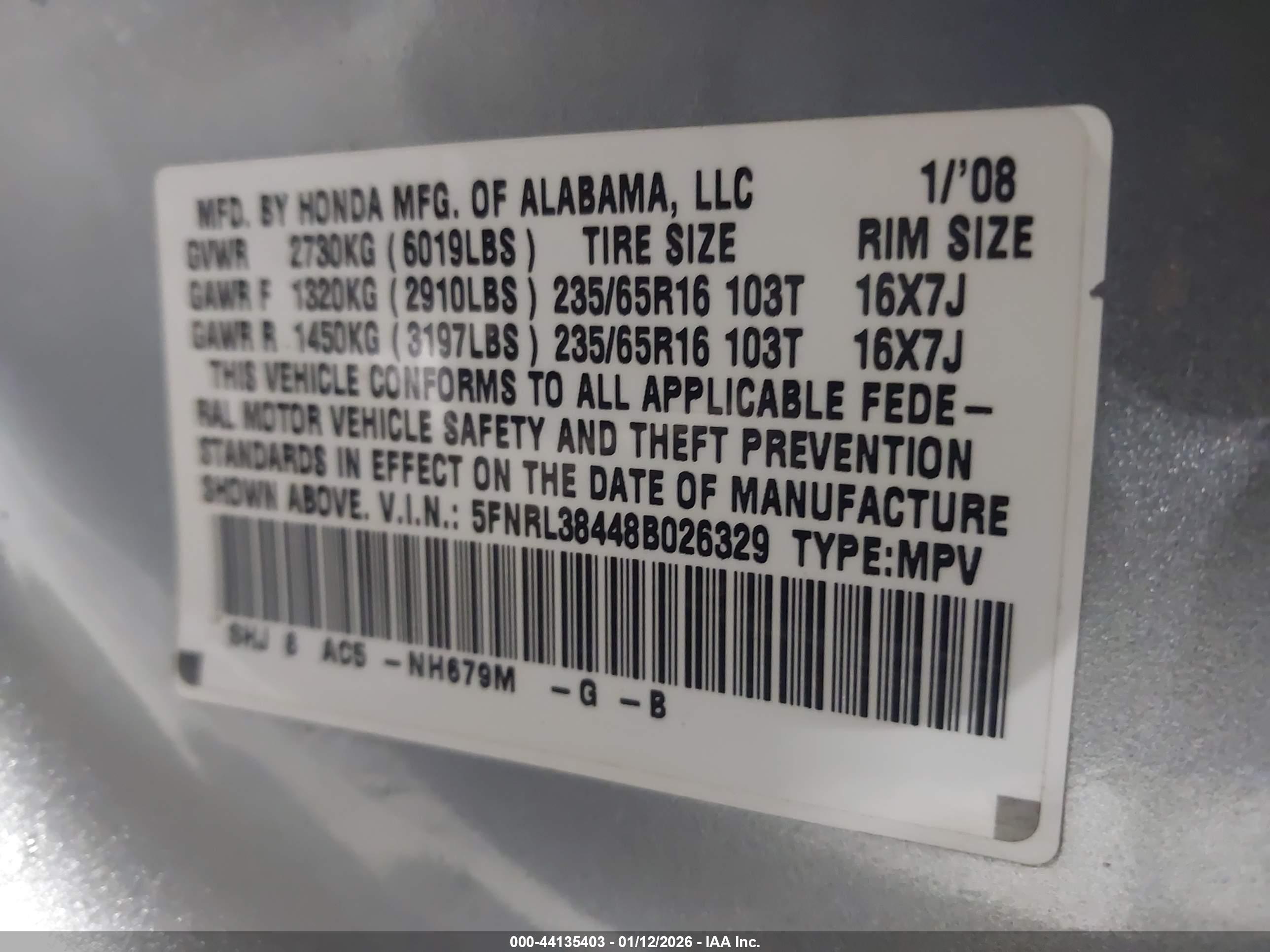 HONDA ODYSSEY image 9