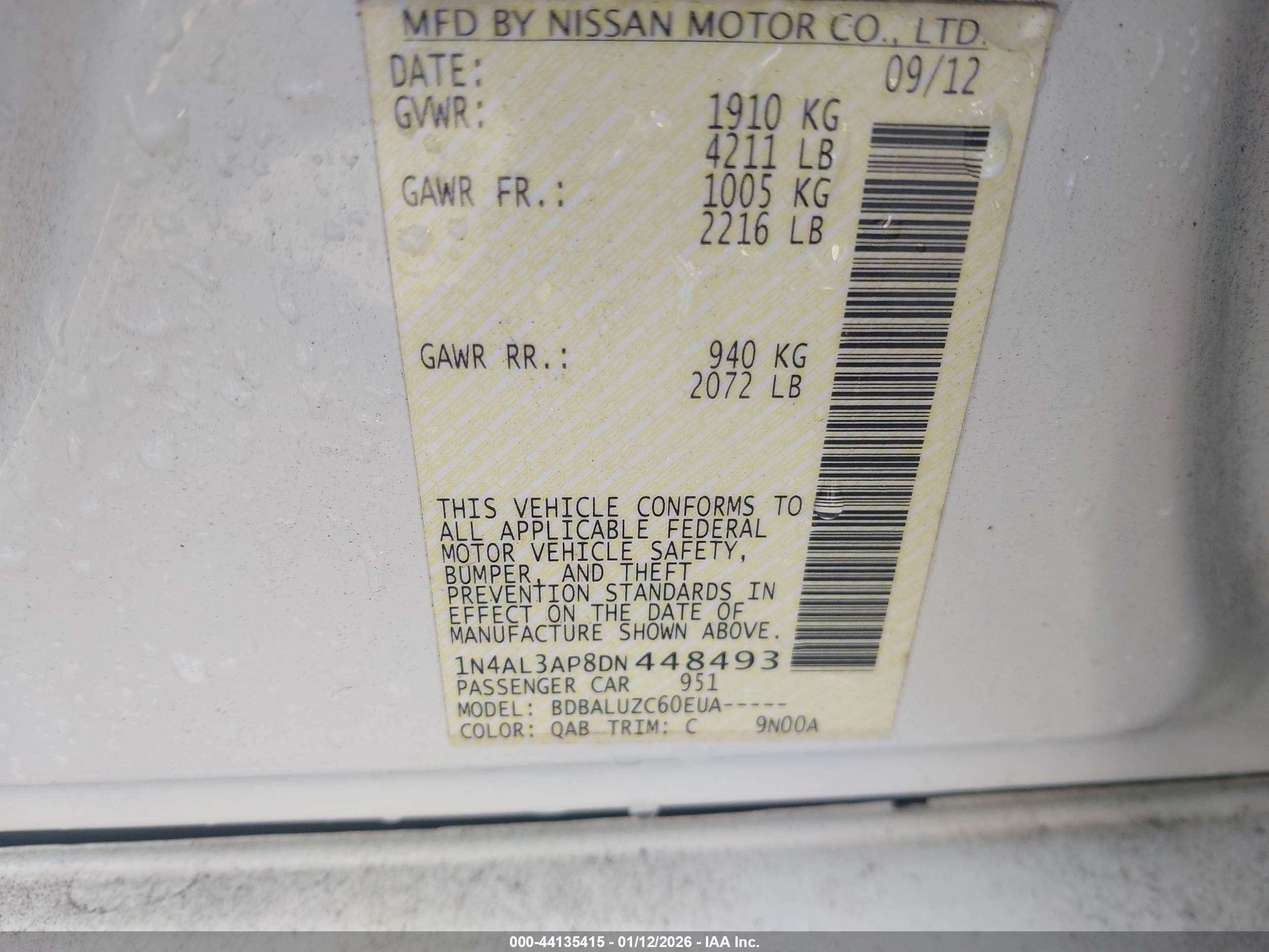 NISSAN ALTIMA image 9