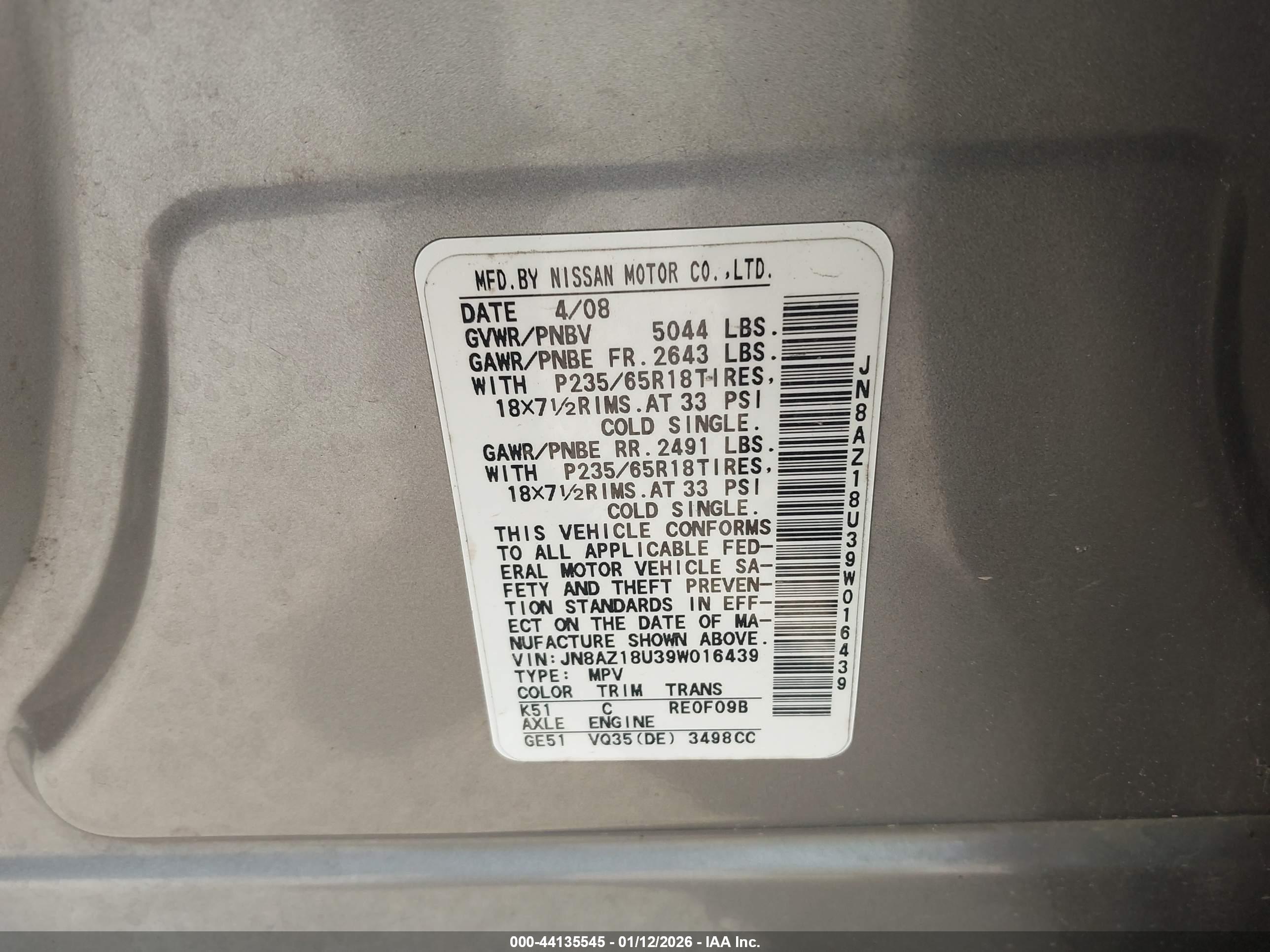 NISSAN MURANO image 9