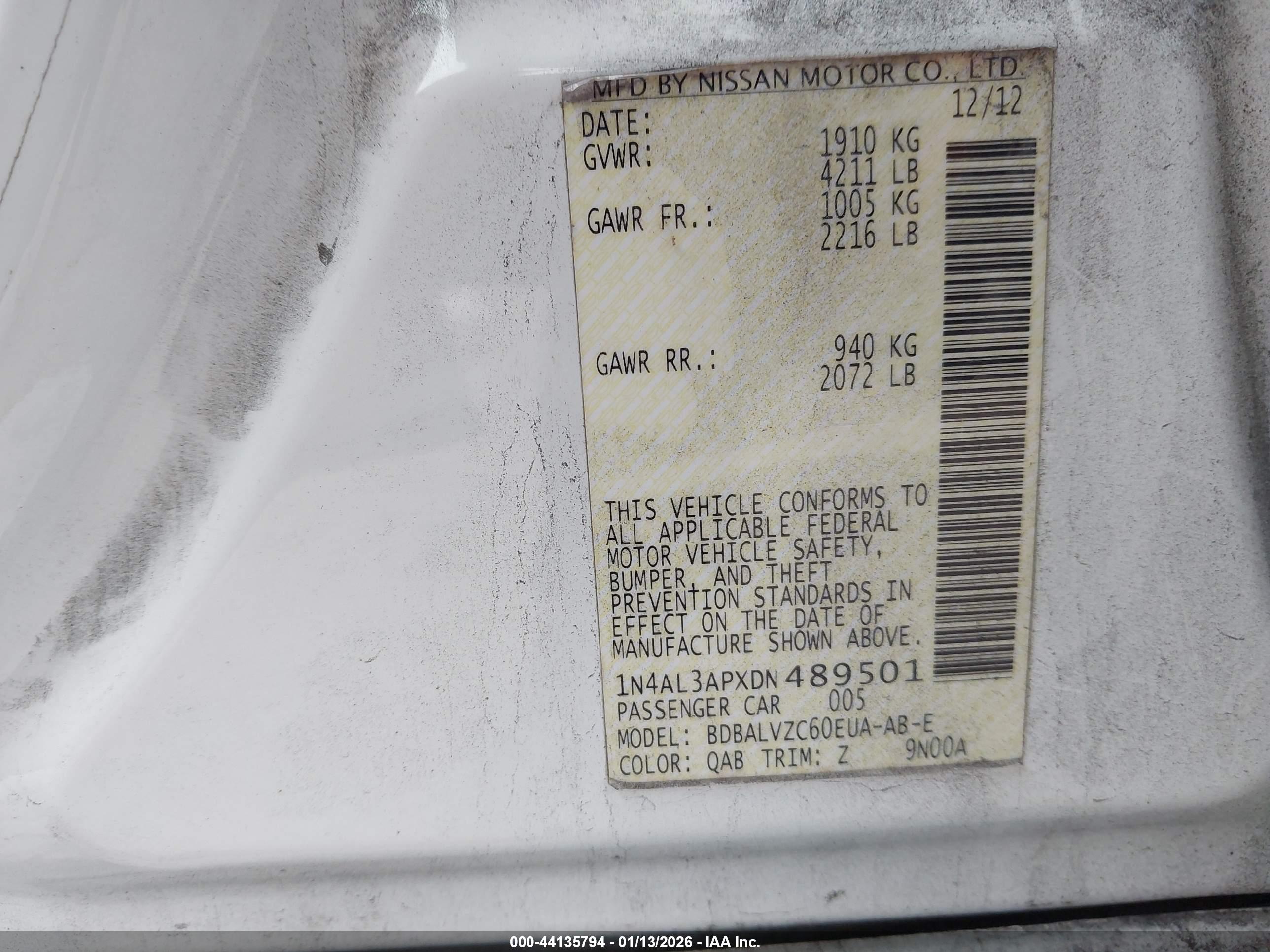 NISSAN ALTIMA image 9