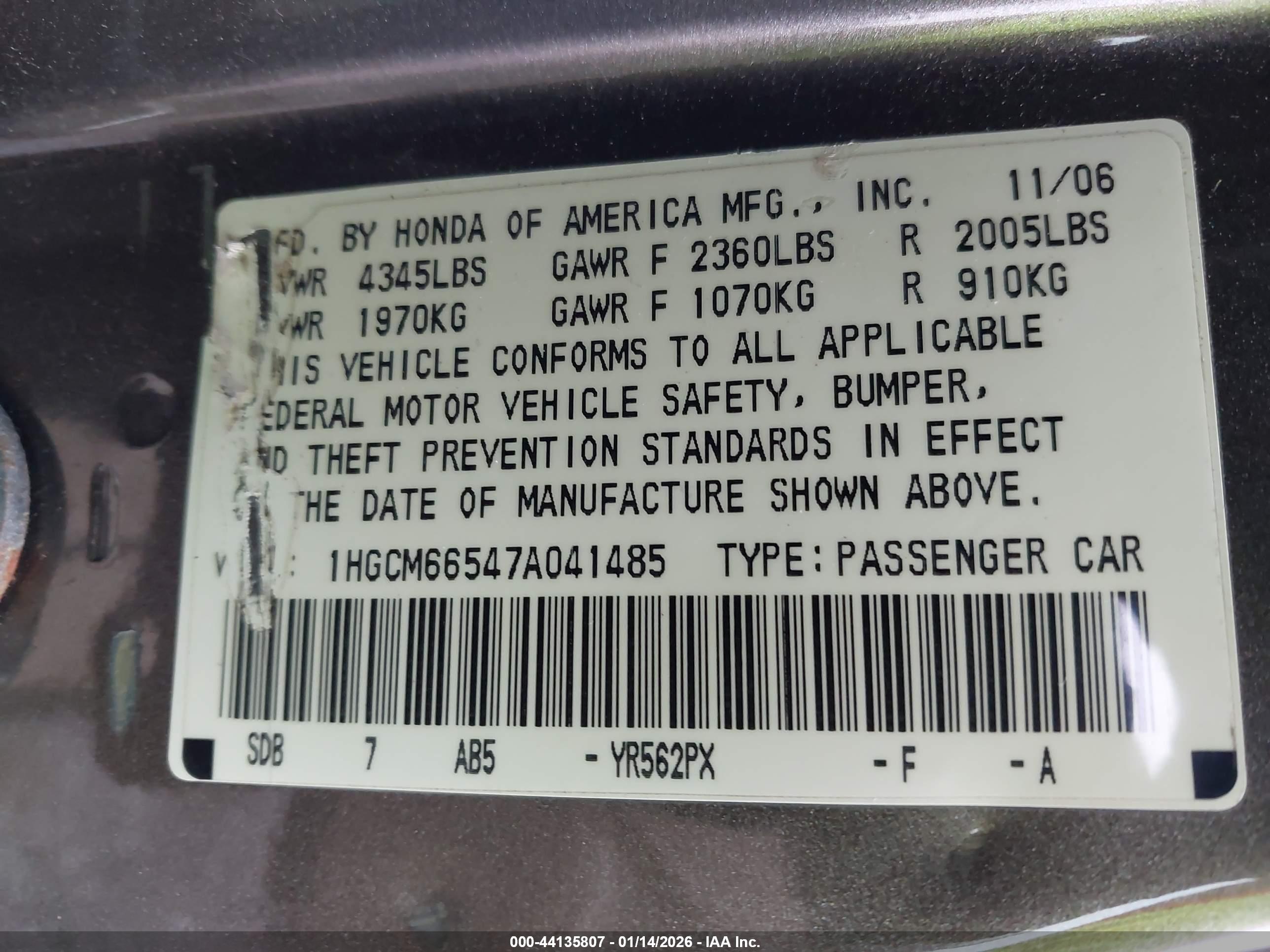 HONDA ACCORD image 9