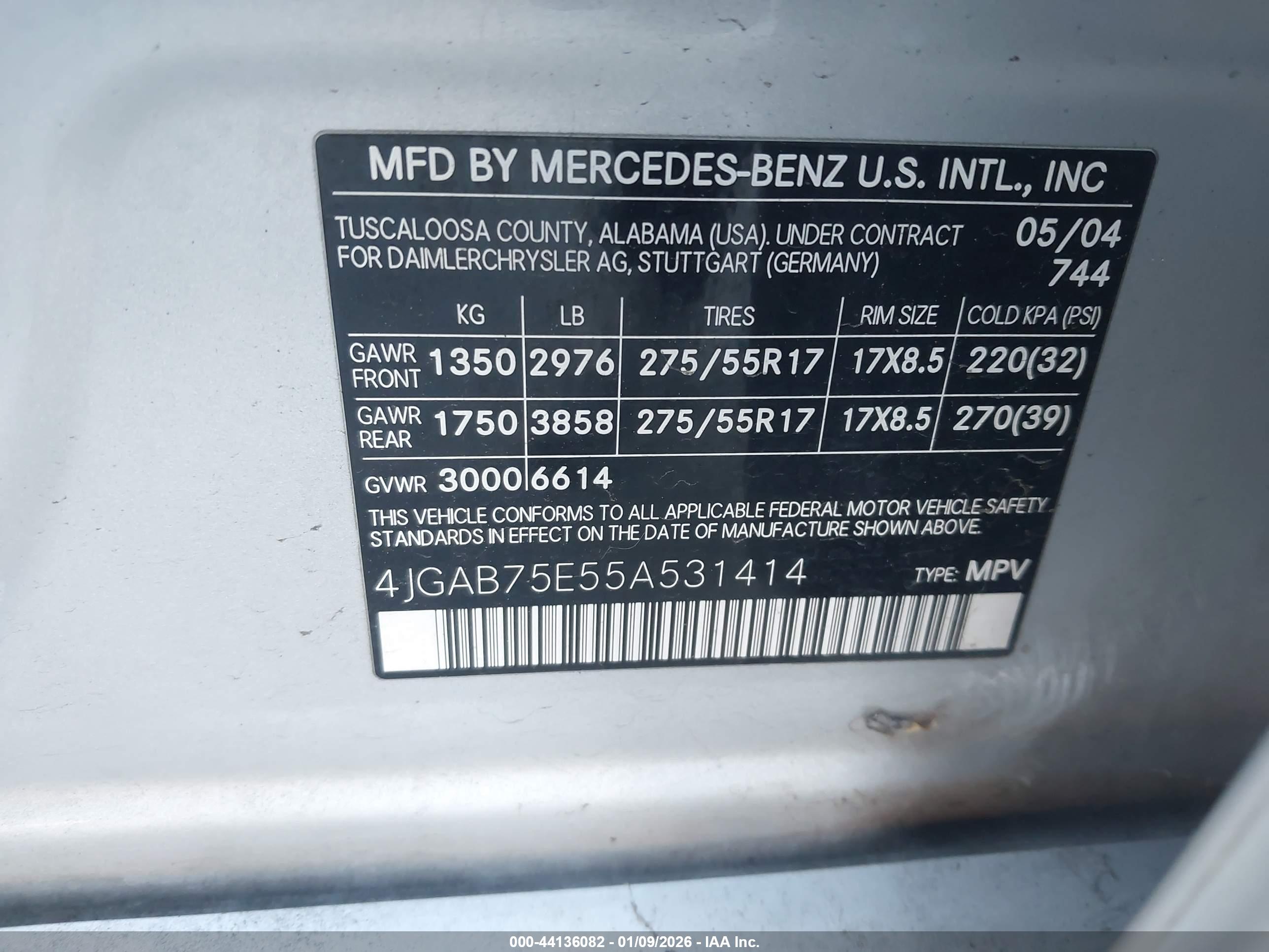 MERCEDES-BENZ ML image 9