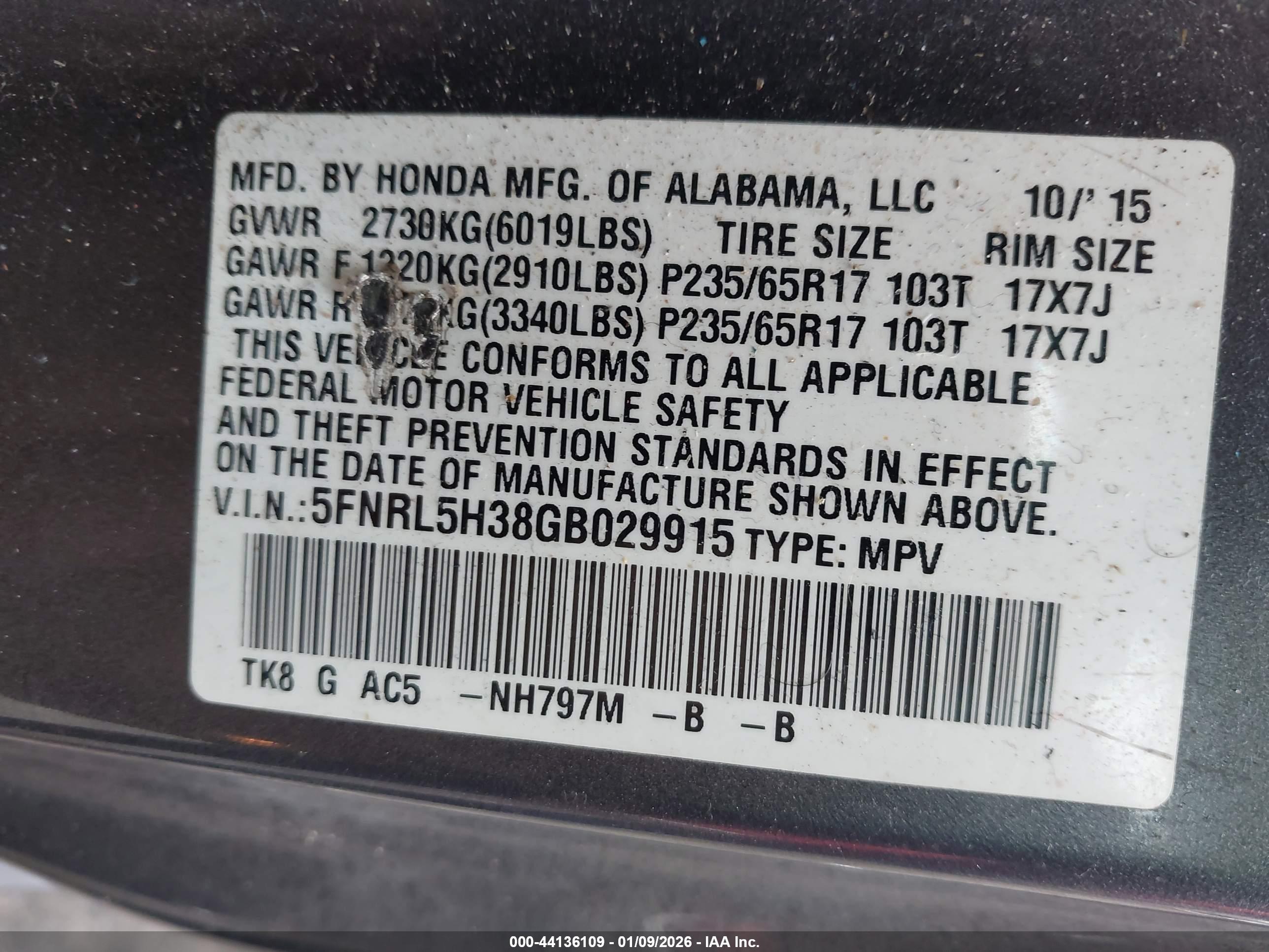 HONDA ODYSSEY image 9
