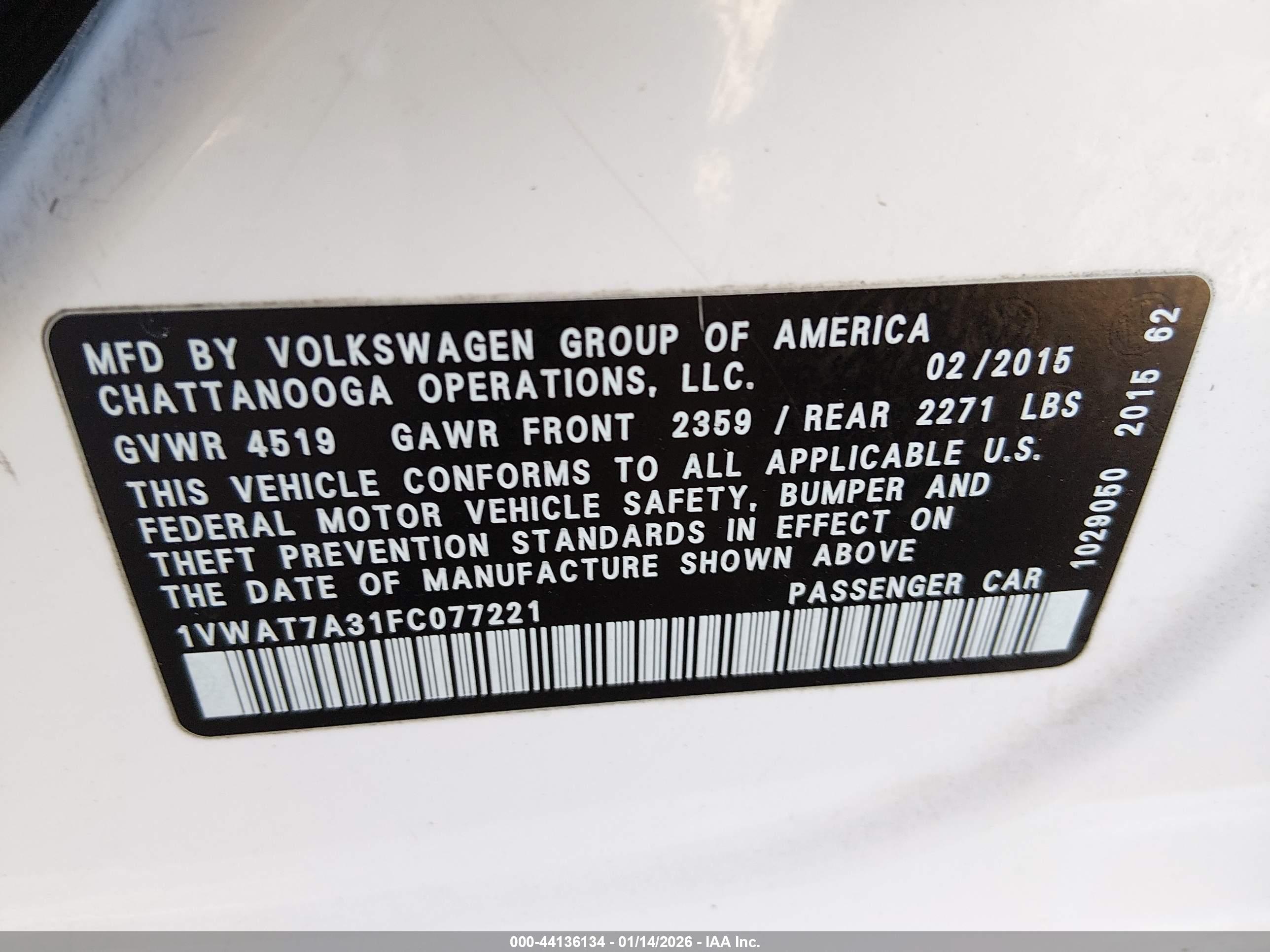 VOLKSWAGEN PASSAT image 9