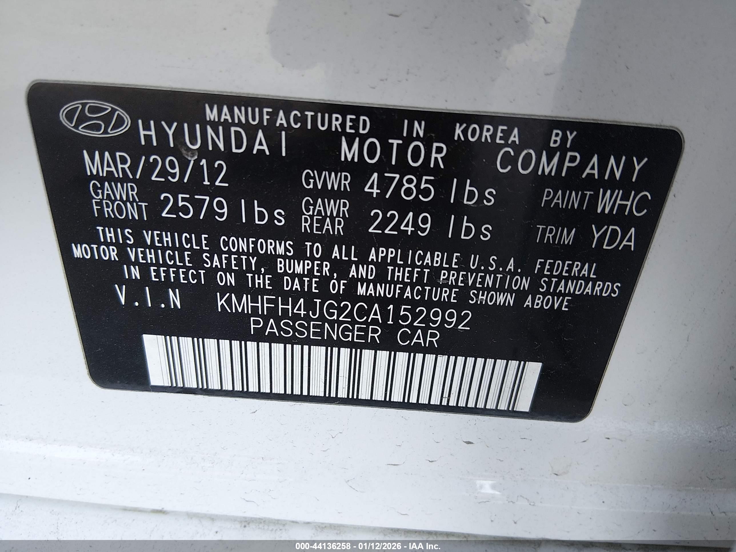 HYUNDAI AZERA image 9