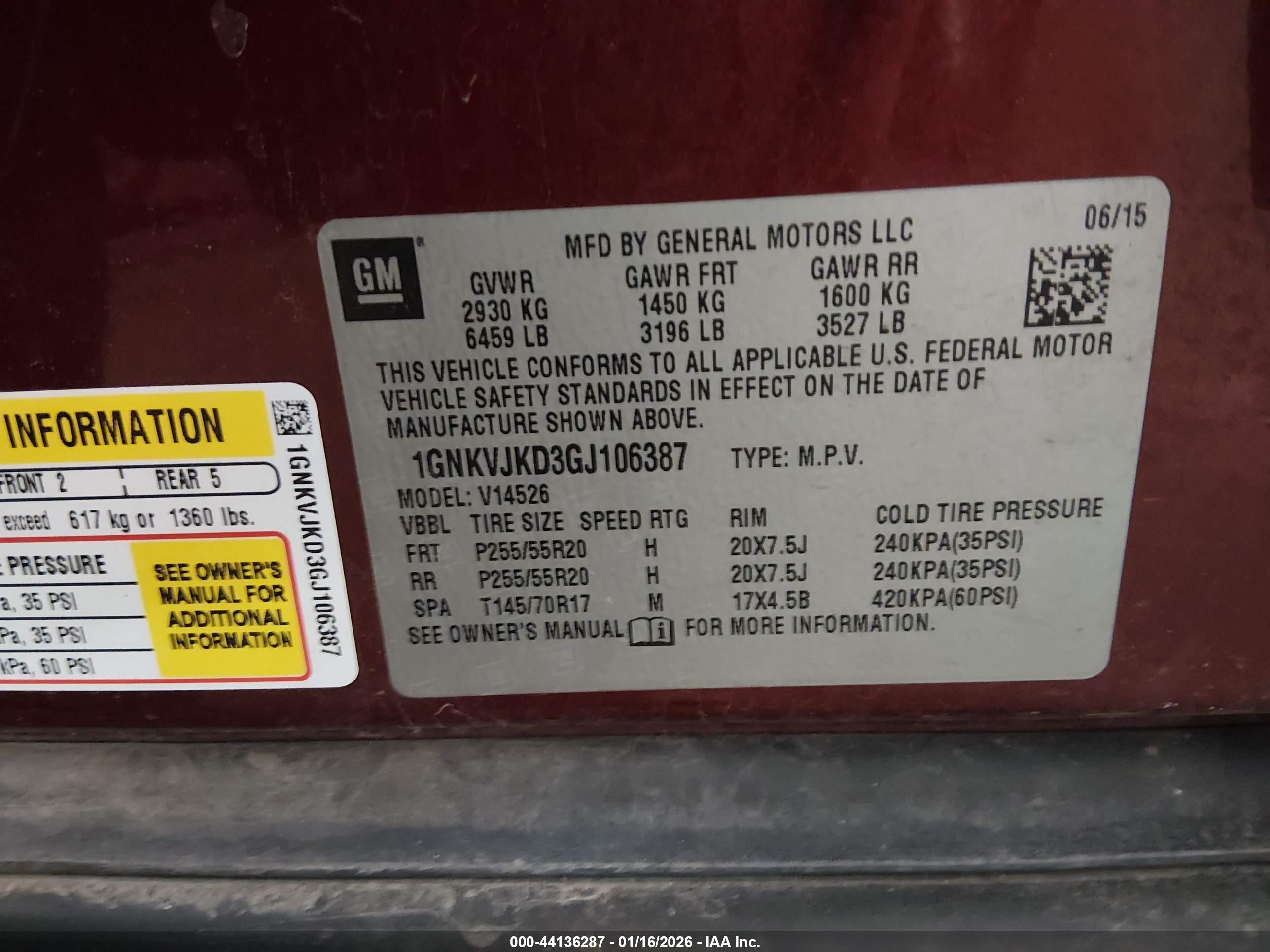CHEVROLET TRAVERSE image 9