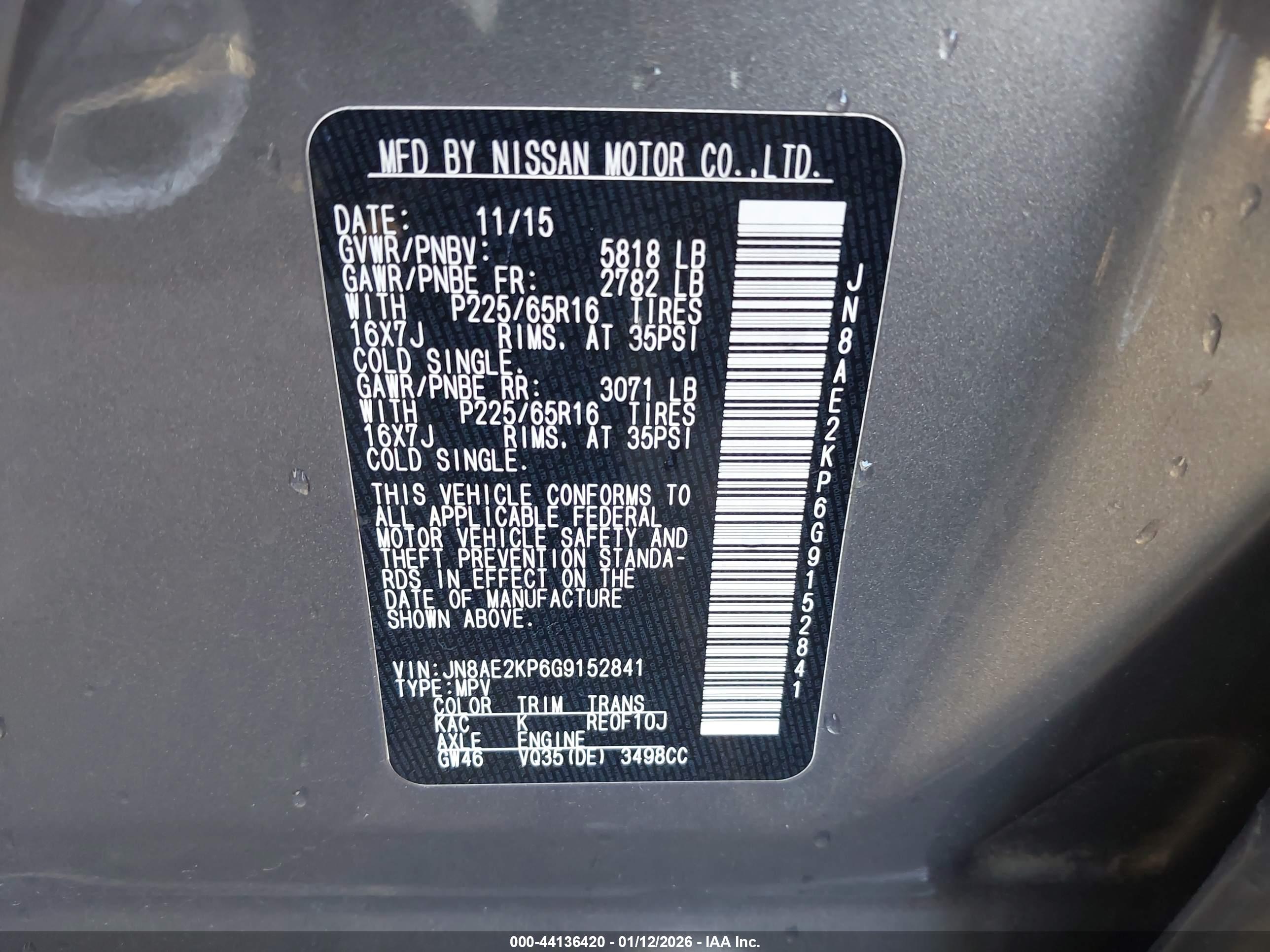 NISSAN QUEST image 9
