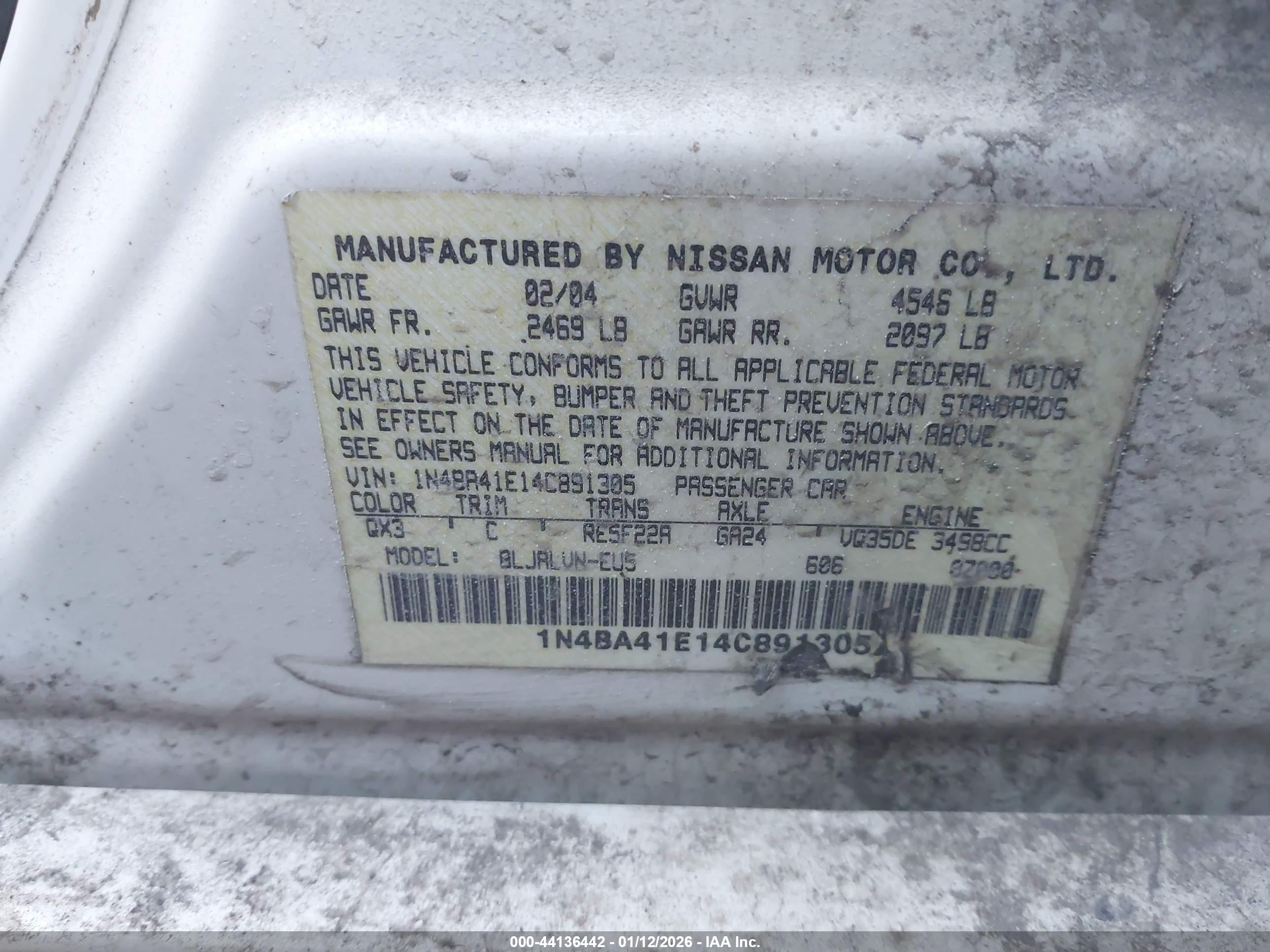 NISSAN MAXIMA image 9