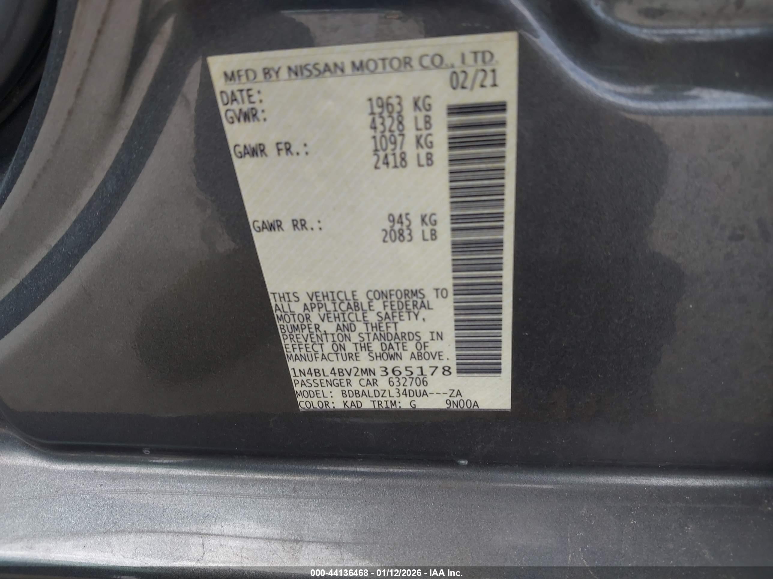 NISSAN ALTIMA image 9
