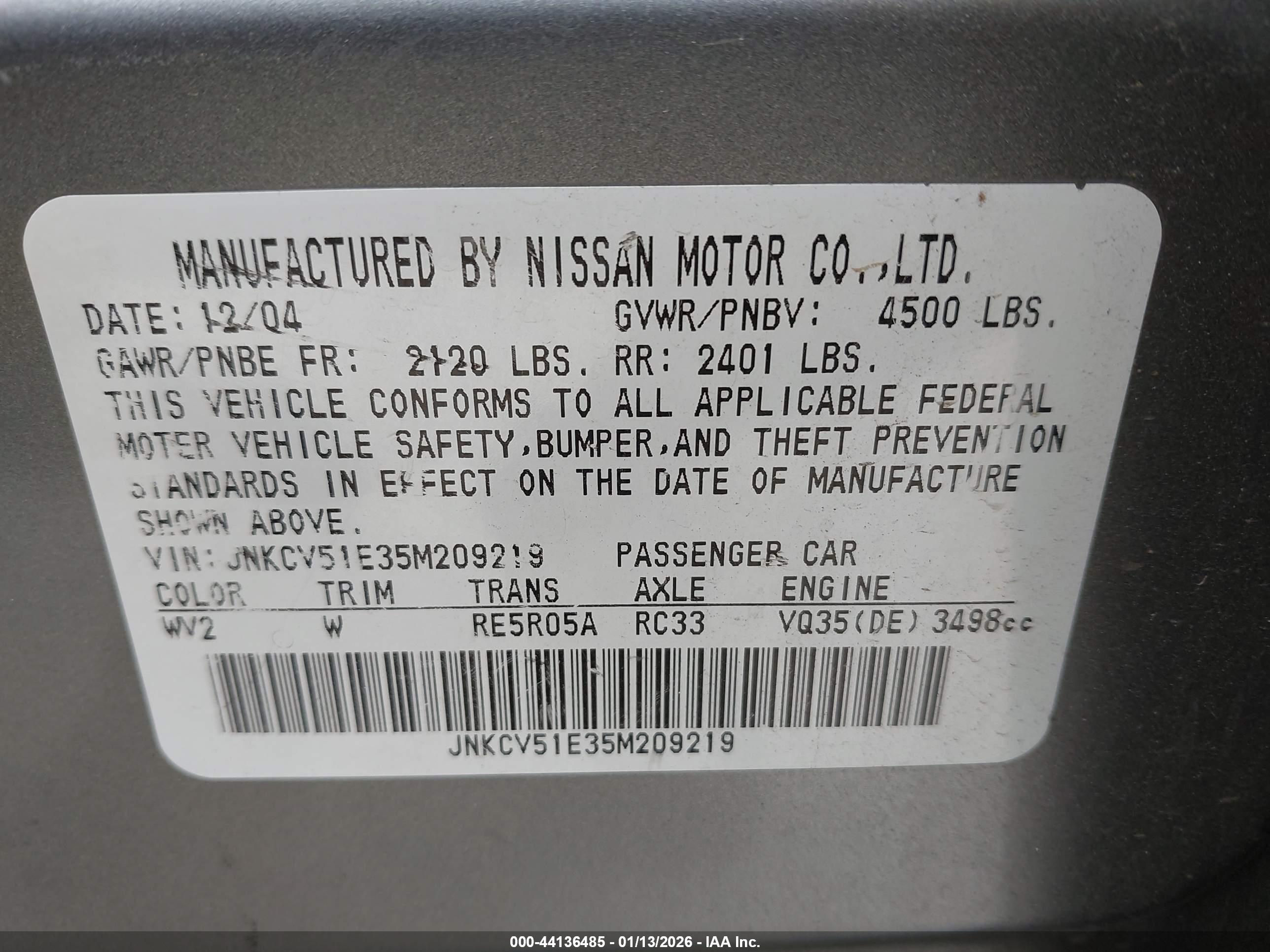 INFINITI G35 image 9