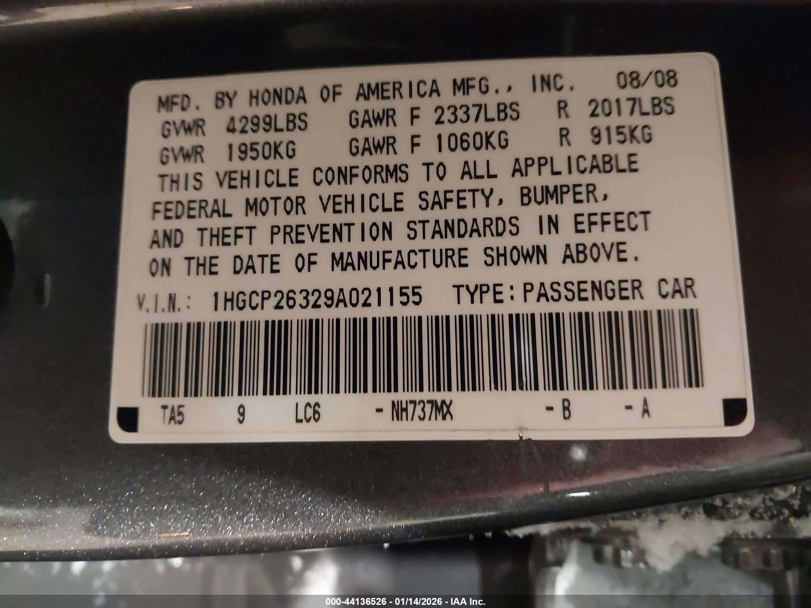 HONDA ACCORD image 9