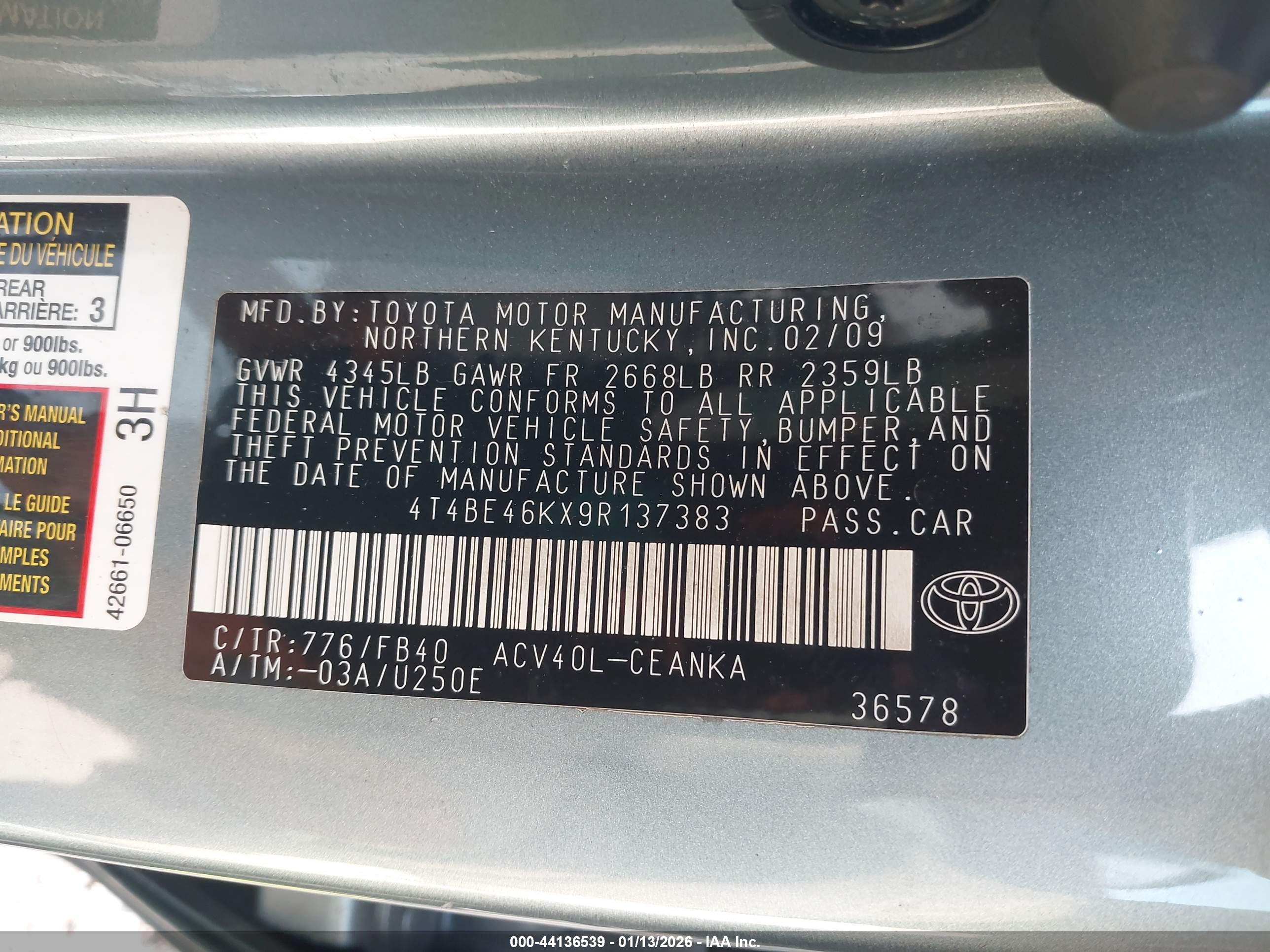 TOYOTA CAMRY image 9