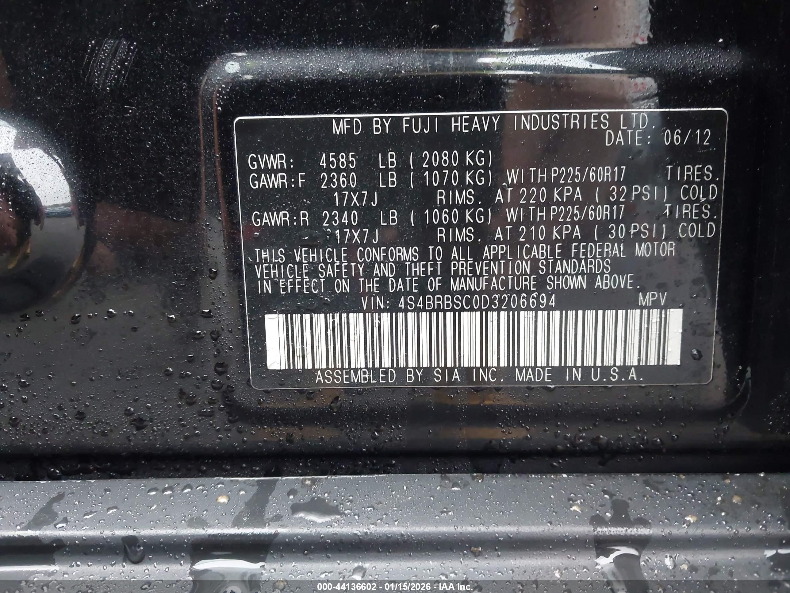 SUBARU OUTBACK image 9