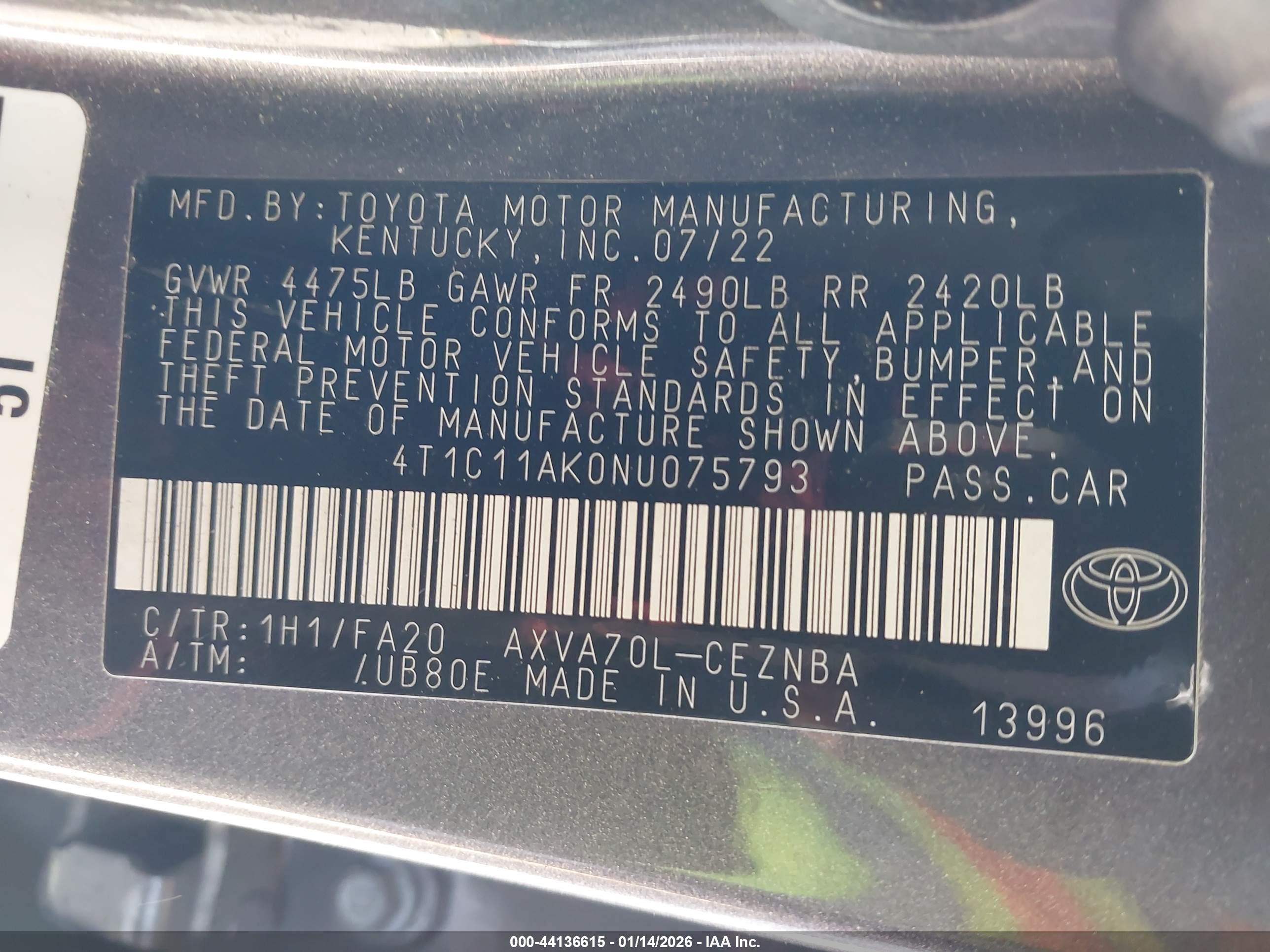 TOYOTA CAMRY image 9
