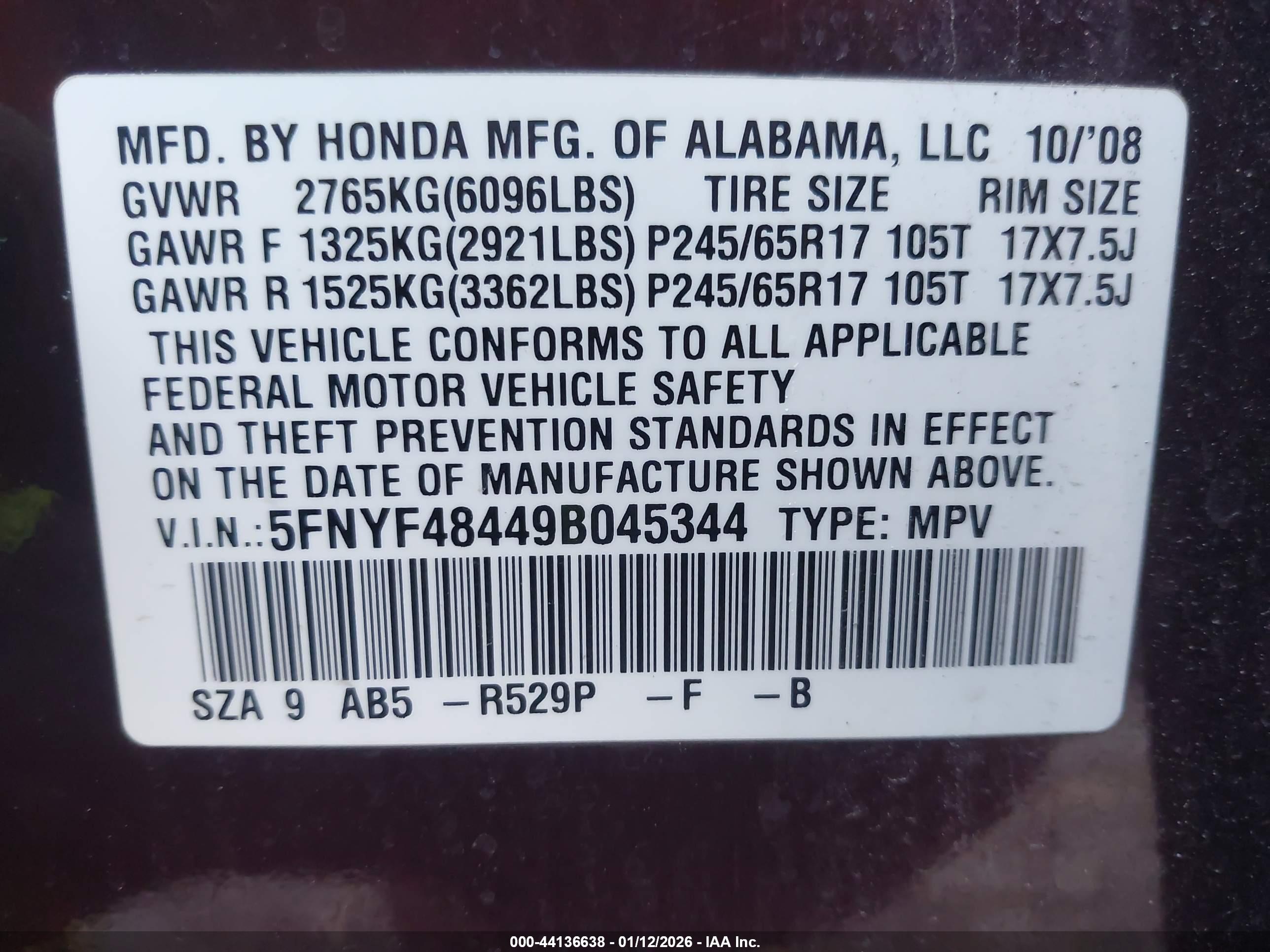 HONDA PILOT image 9
