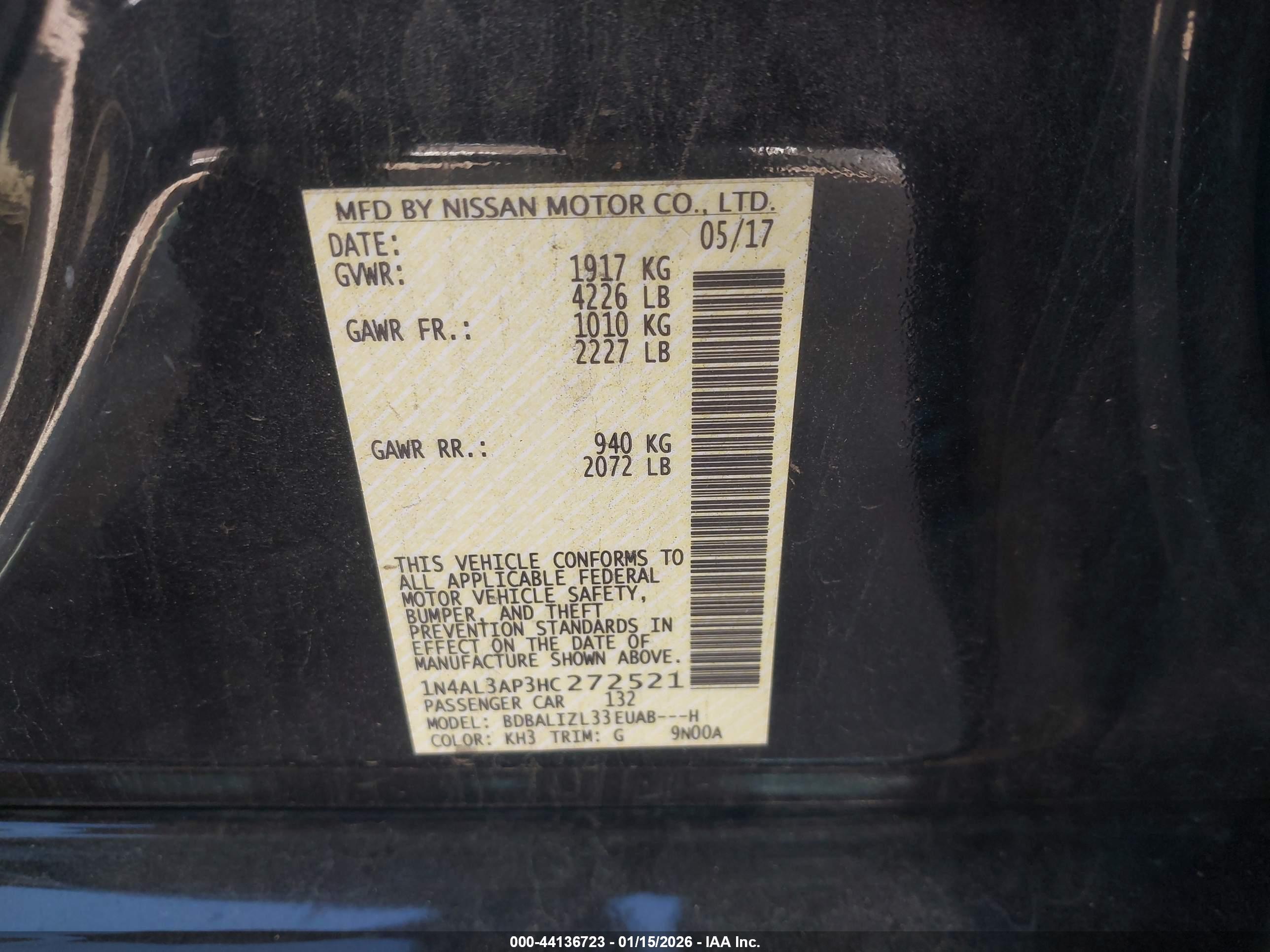 NISSAN ALTIMA image 9