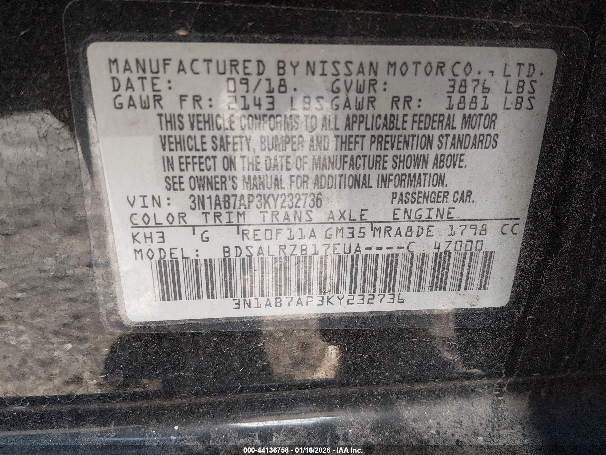 NISSAN SENTRA image 9
