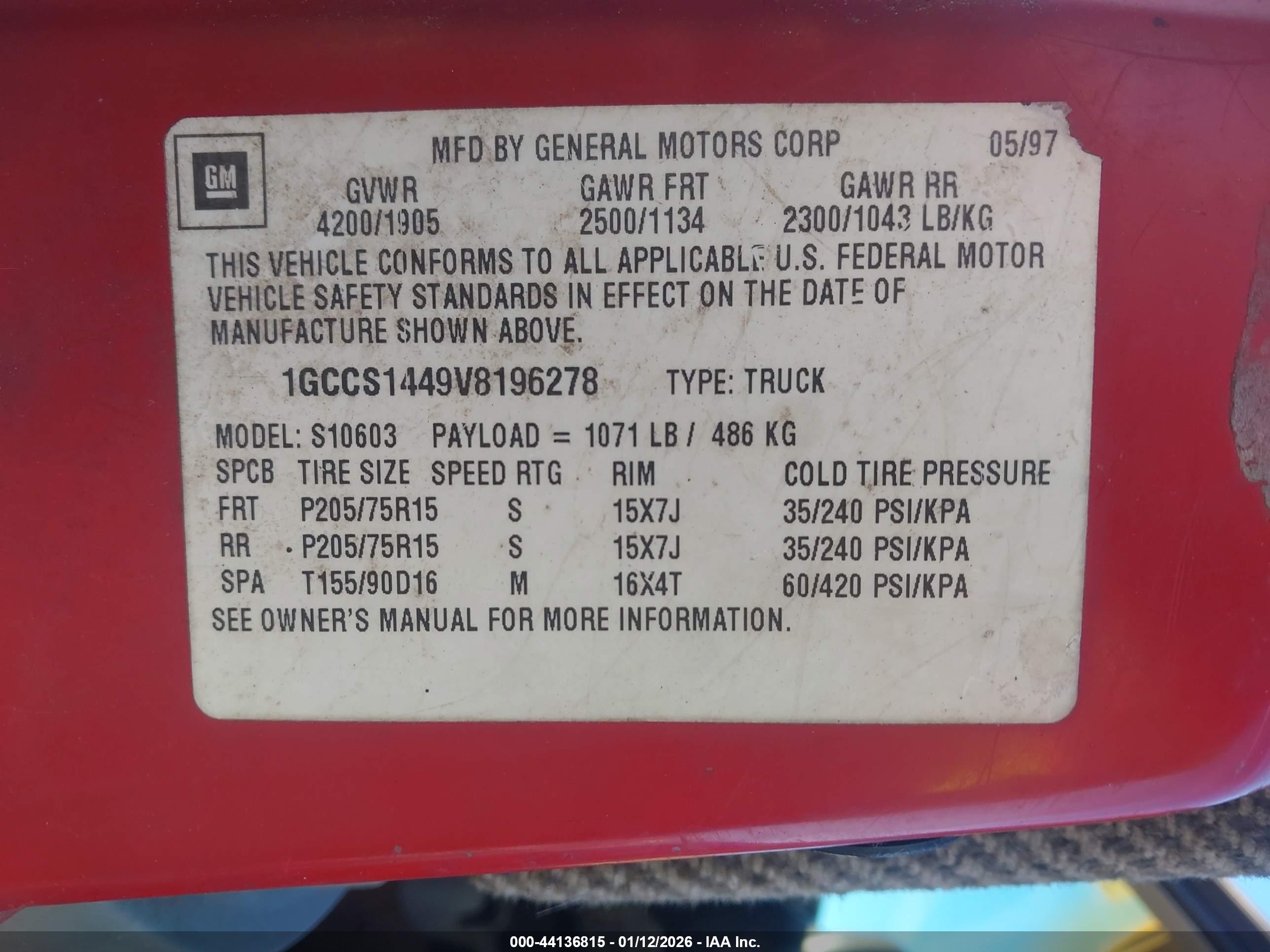 CHEVROLET S-10 image 9