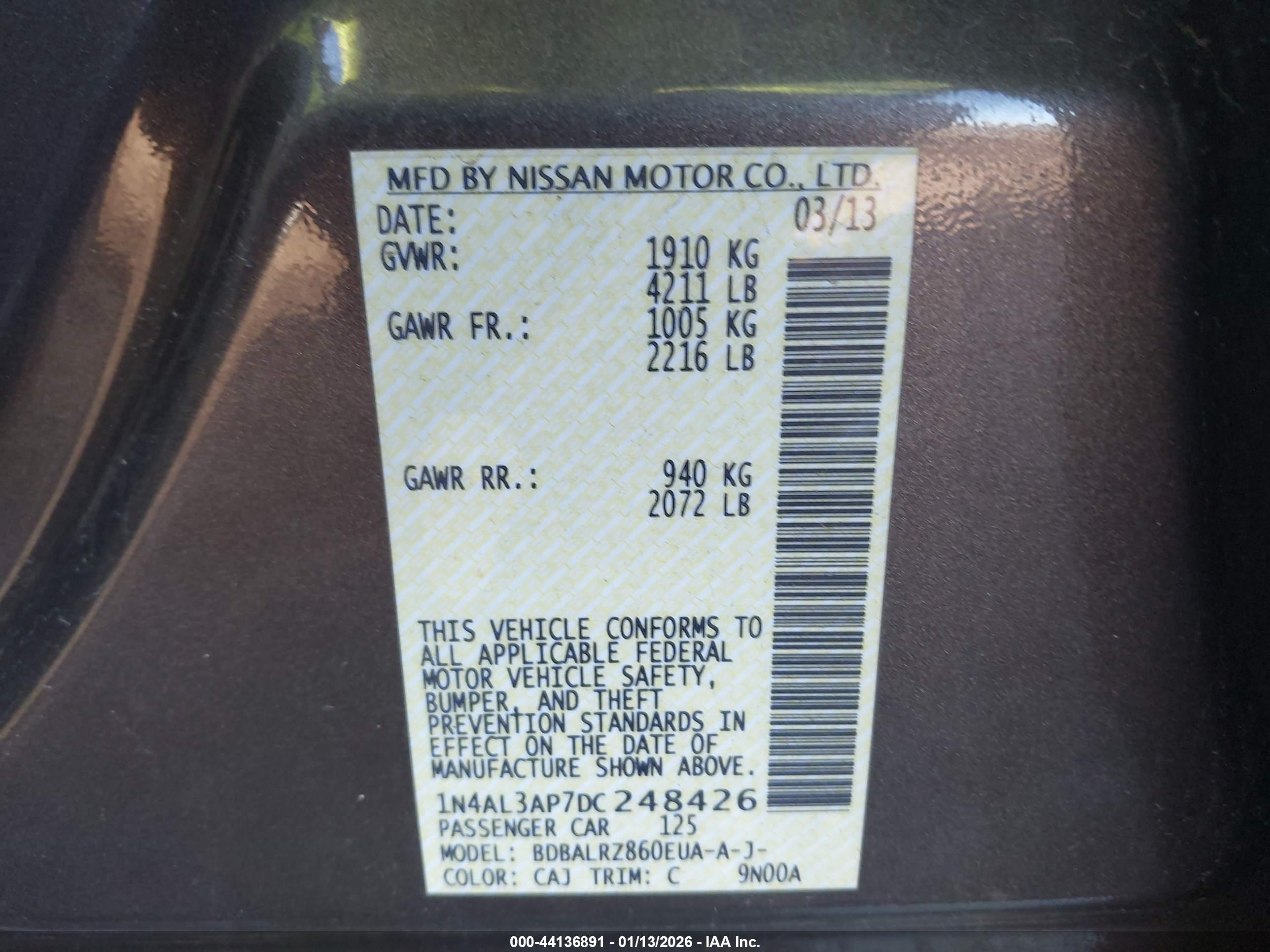 NISSAN ALTIMA image 9