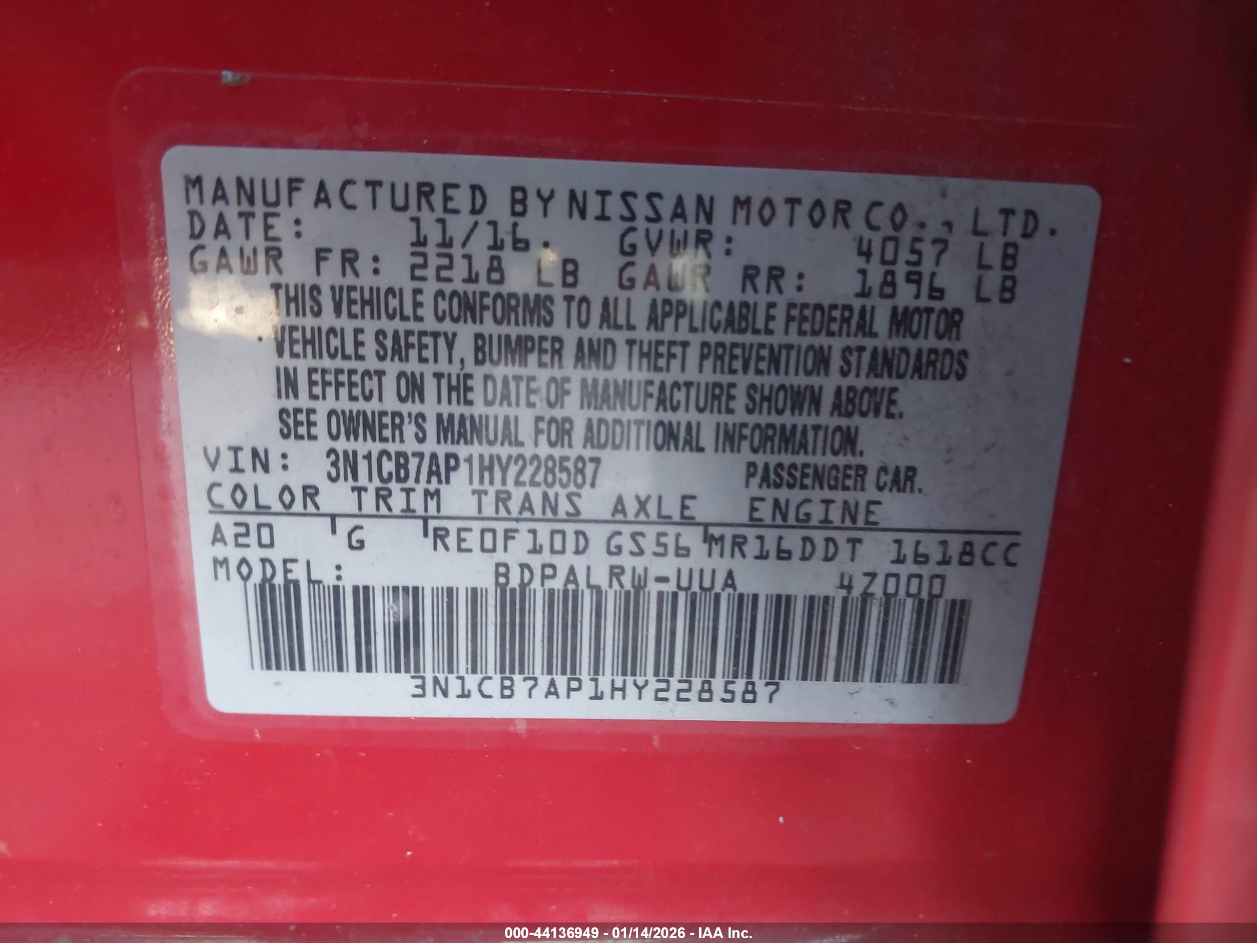 NISSAN SENTRA image 9