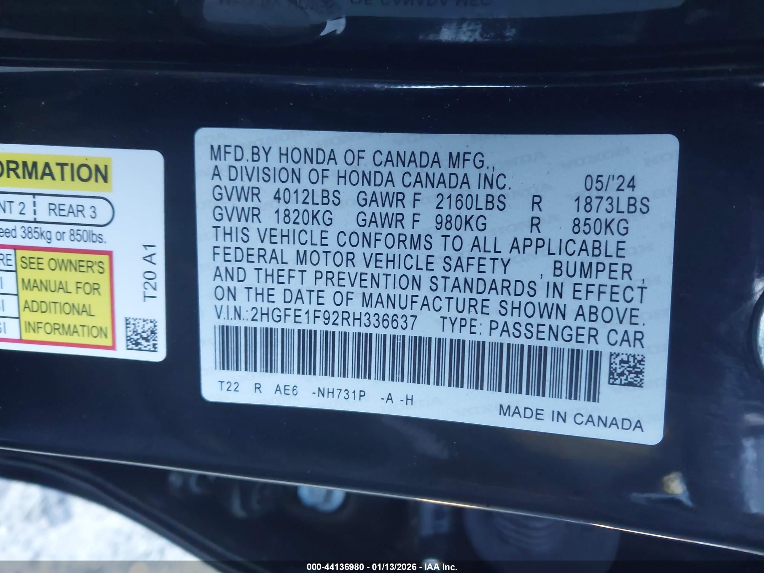 HONDA CIVIC image 9