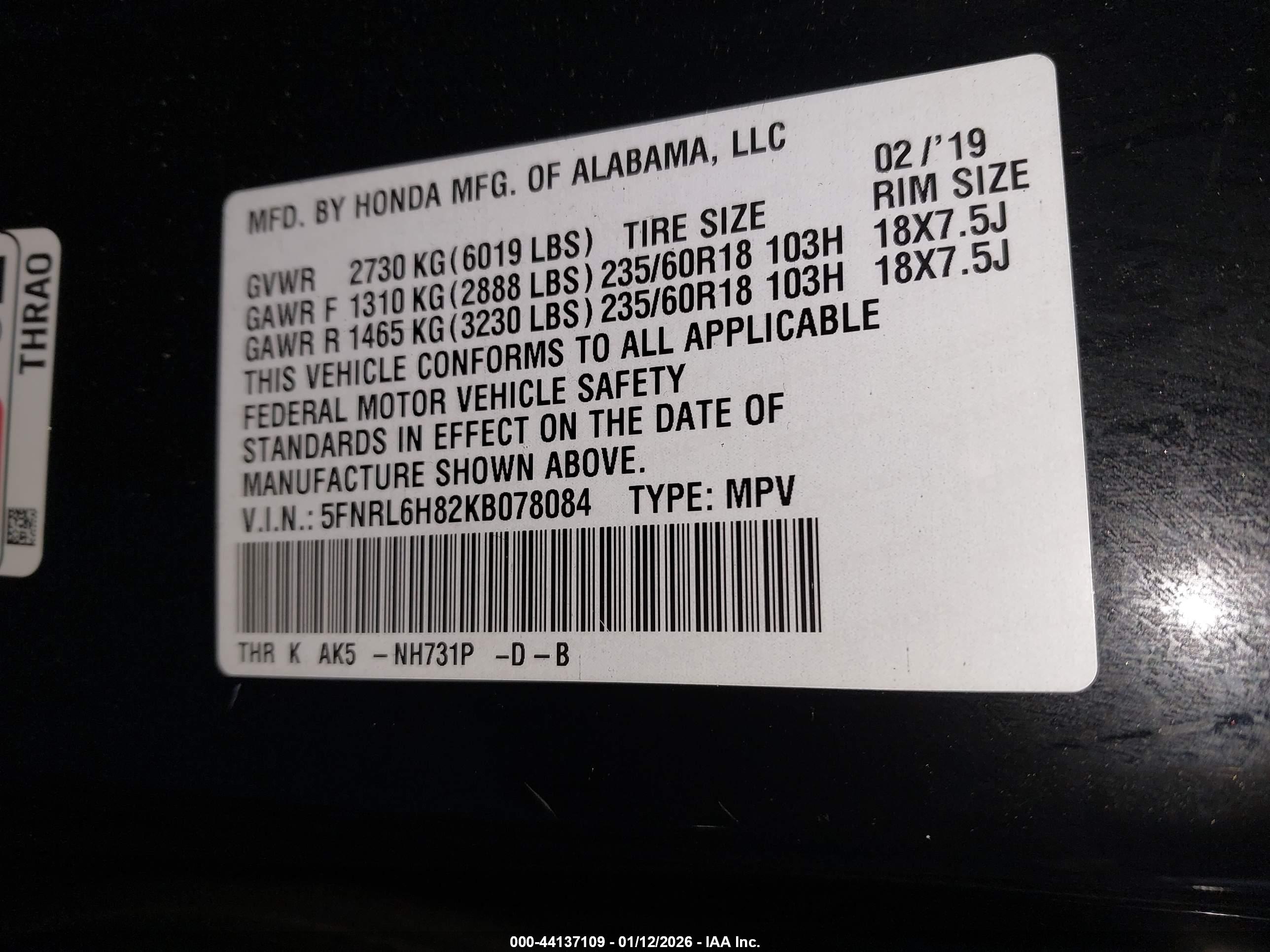 HONDA ODYSSEY image 9