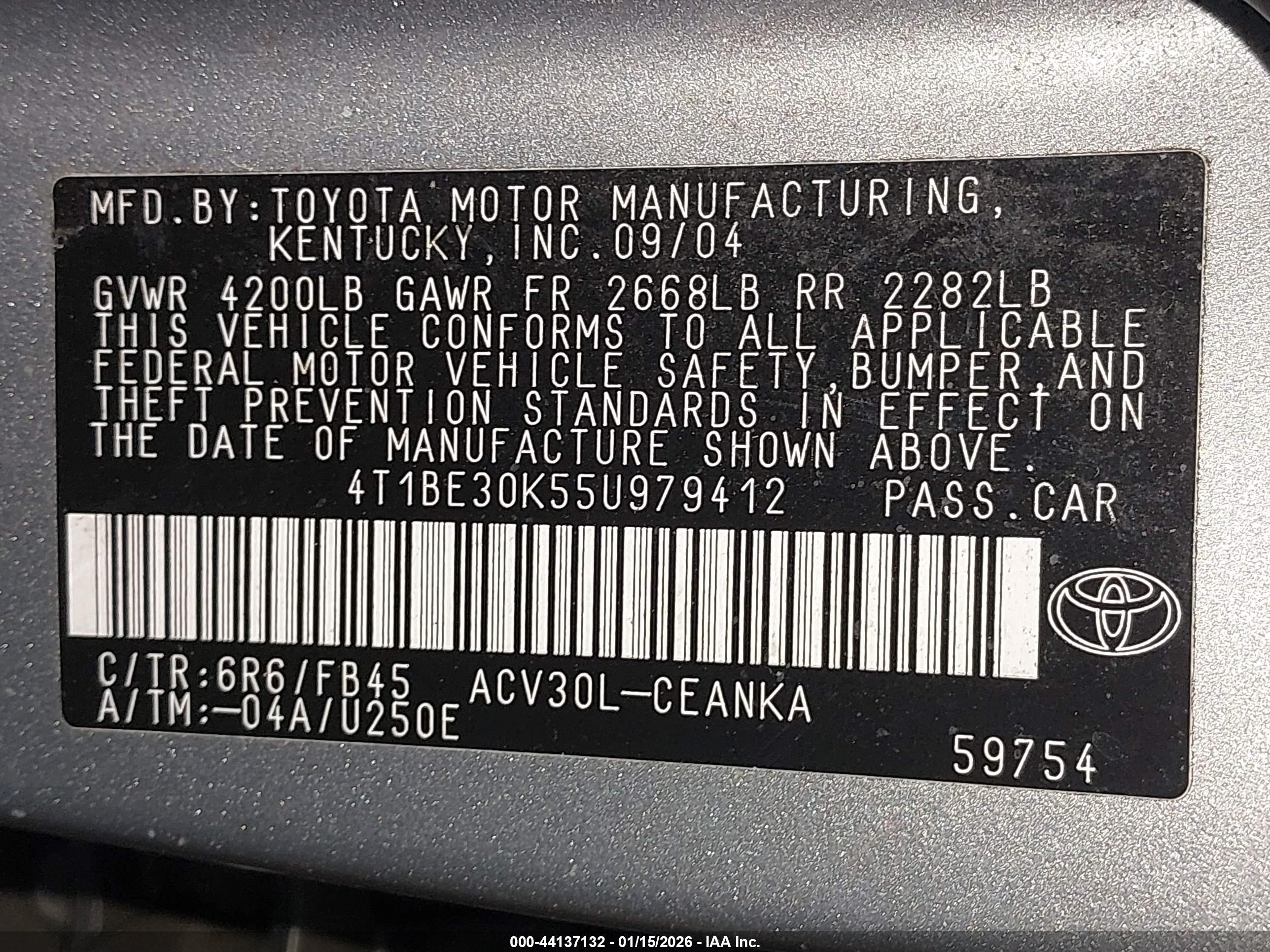 TOYOTA CAMRY image 9