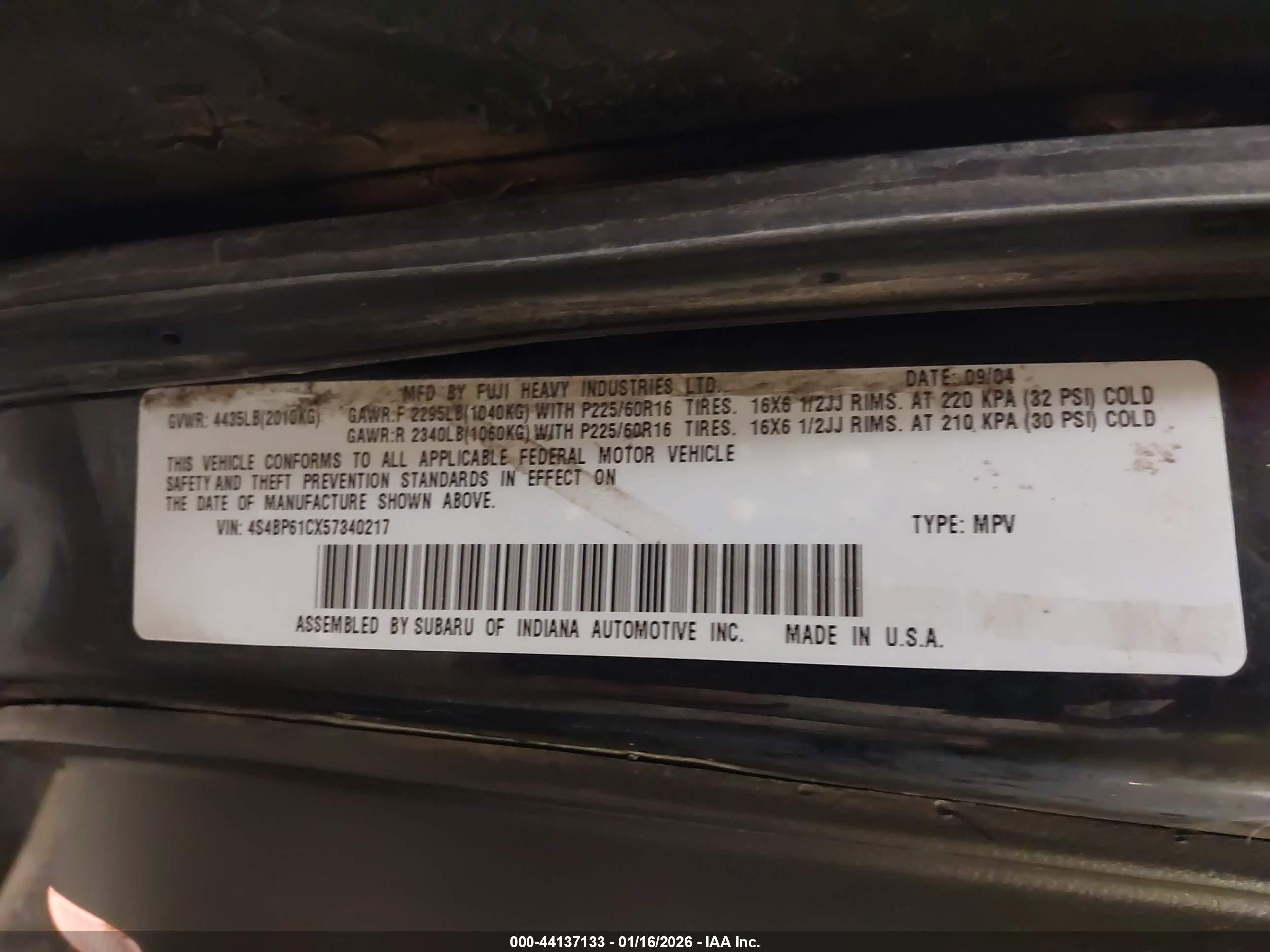 SUBARU OUTBACK image 9