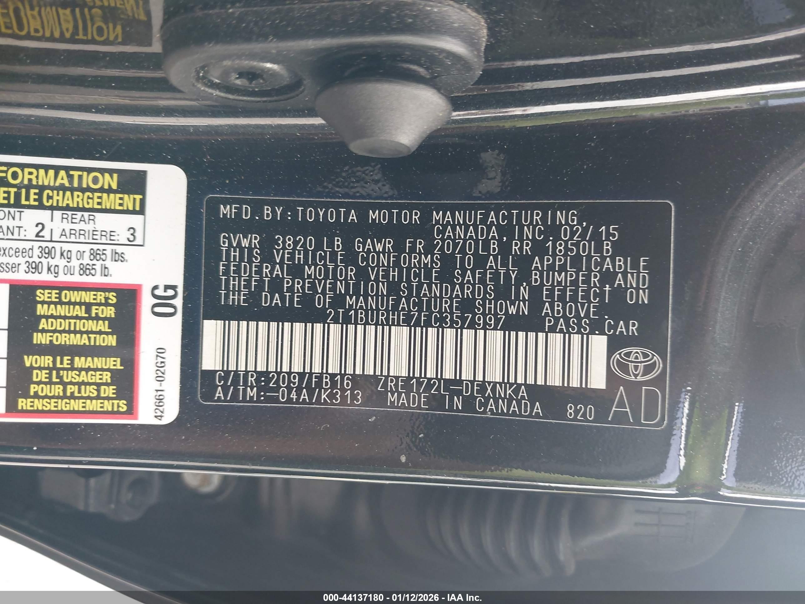 TOYOTA COROLLA image 9