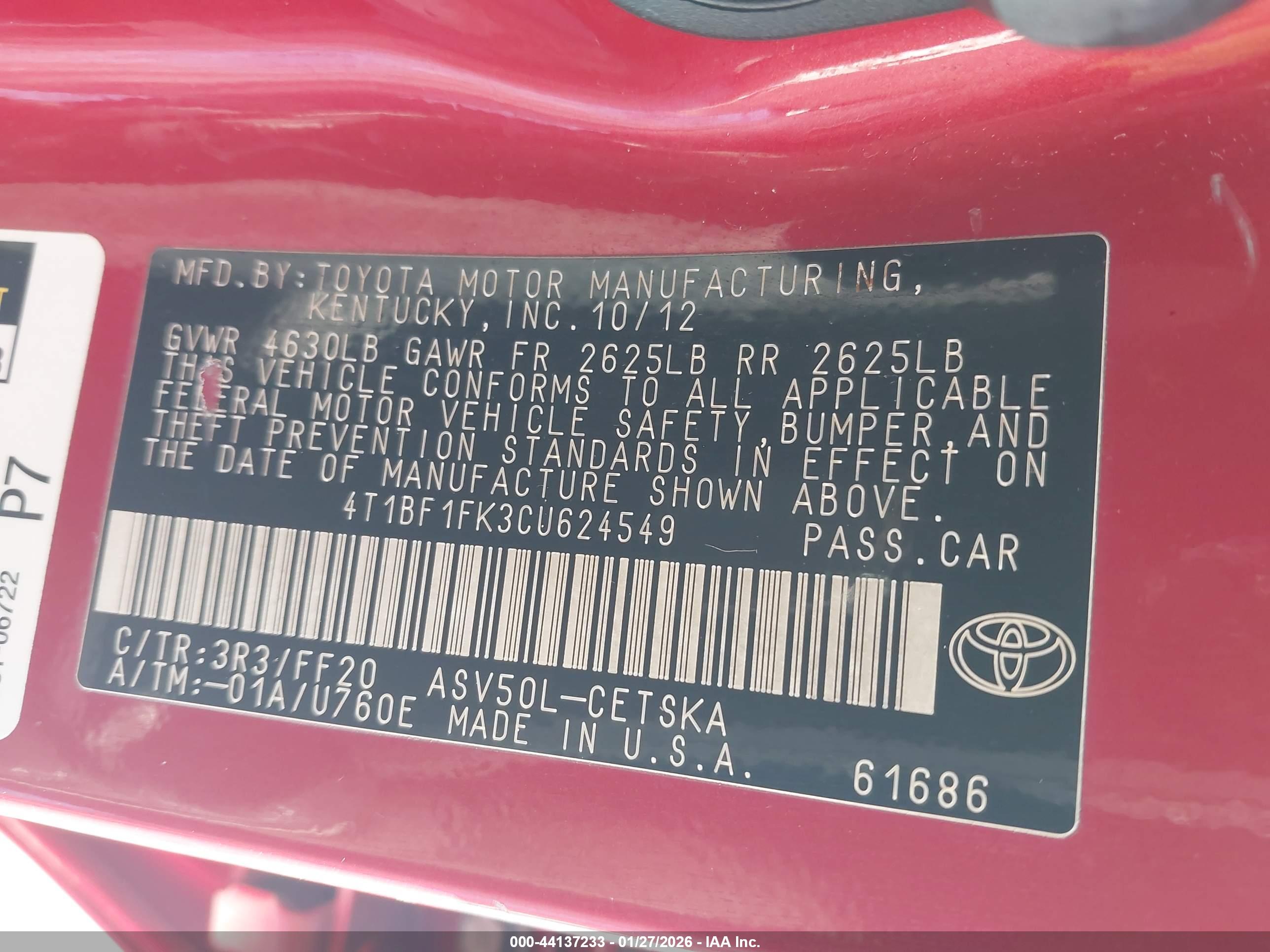 TOYOTA CAMRY image 9