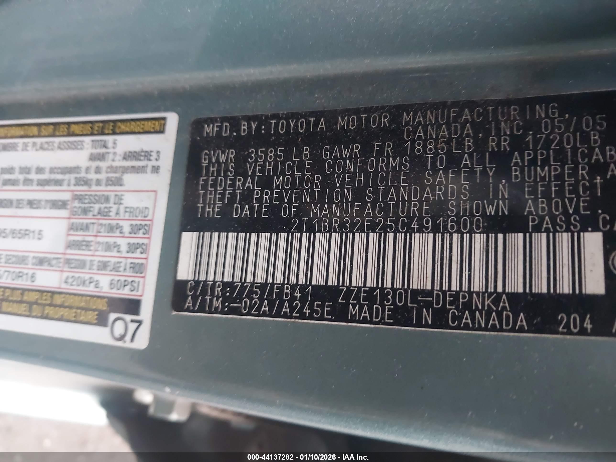 TOYOTA COROLLA image 9