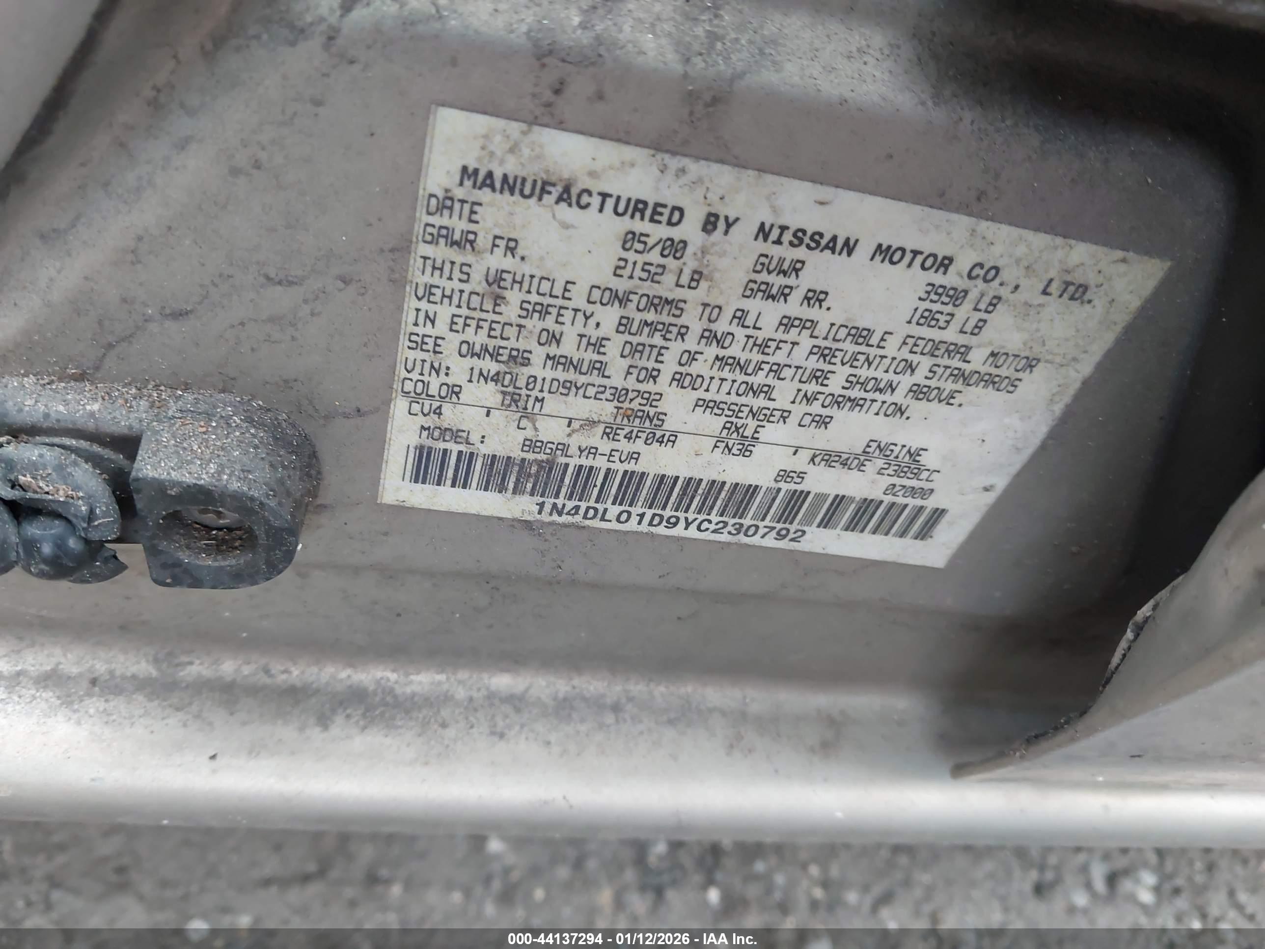 NISSAN ALTIMA image 9