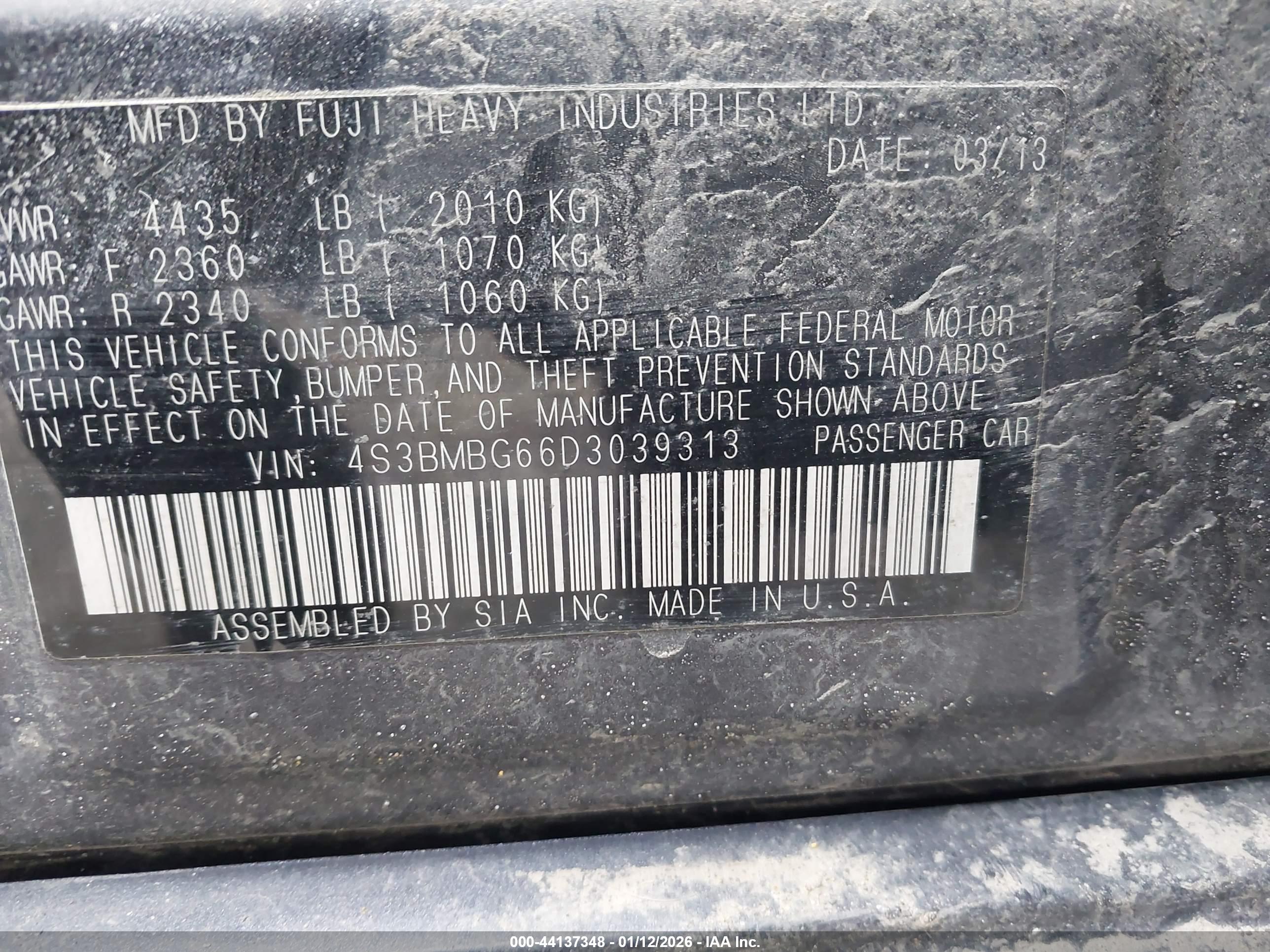 SUBARU LEGACY image 9