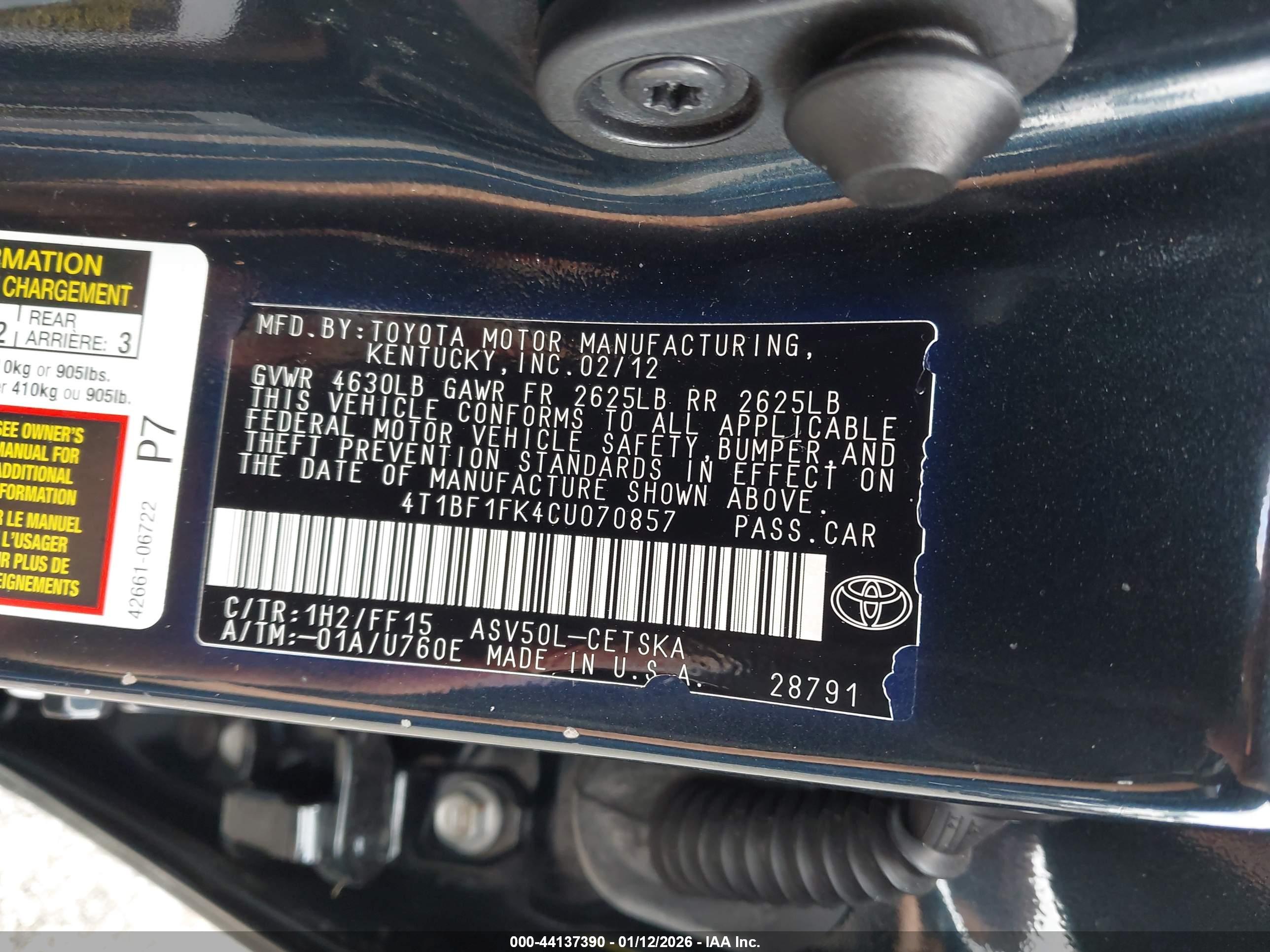 TOYOTA CAMRY image 9