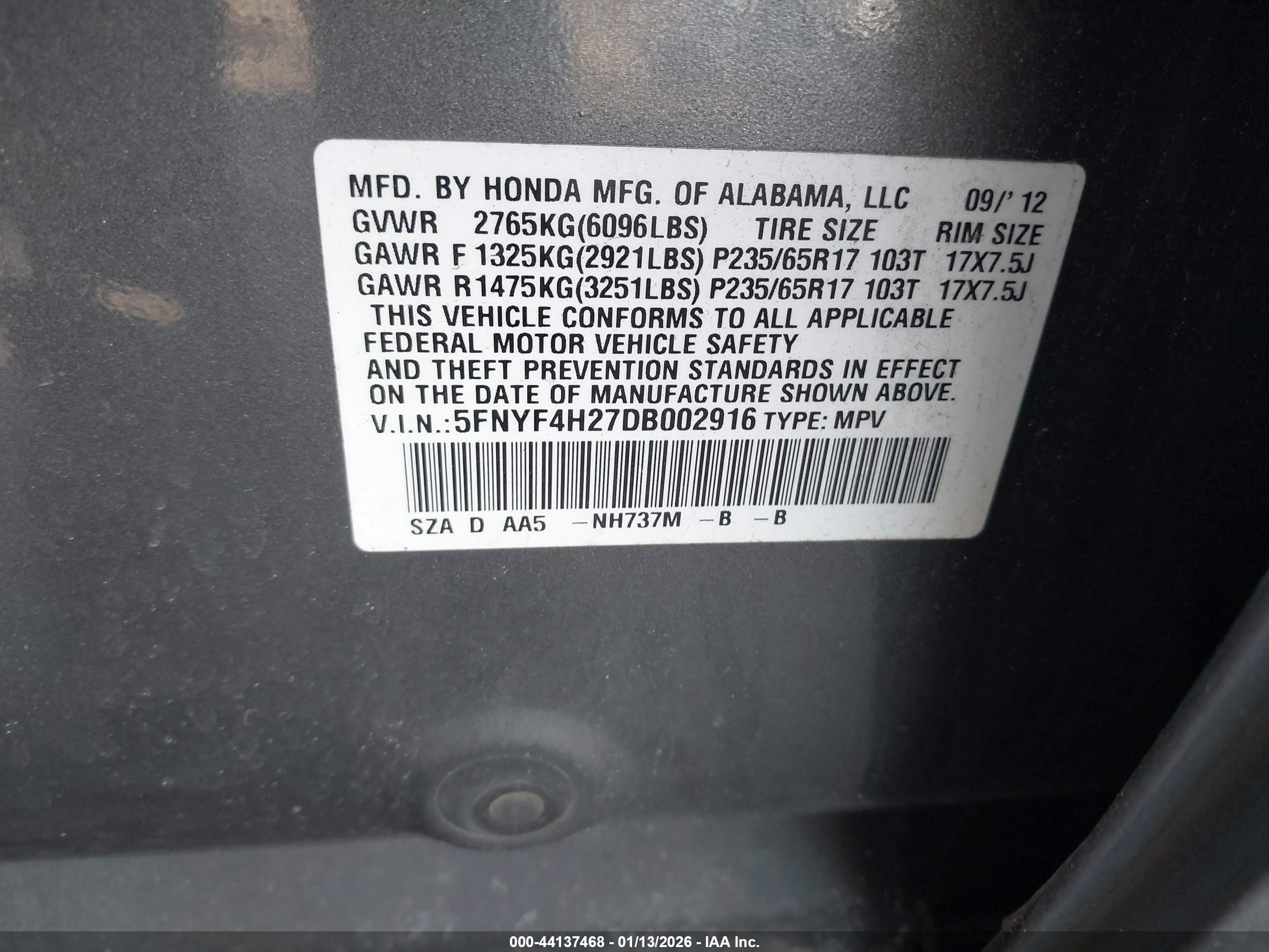 HONDA PILOT image 9