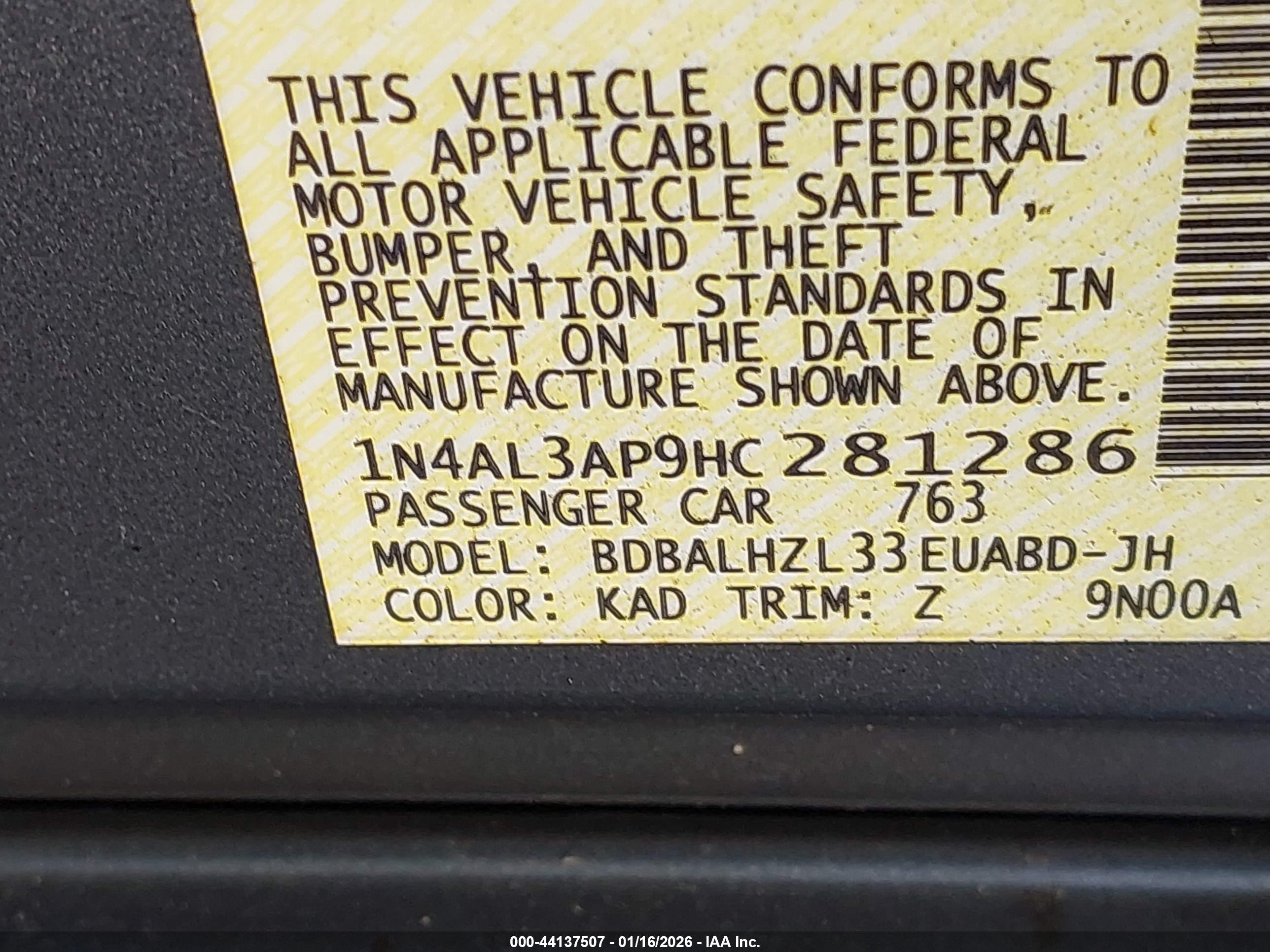 NISSAN ALTIMA image 9