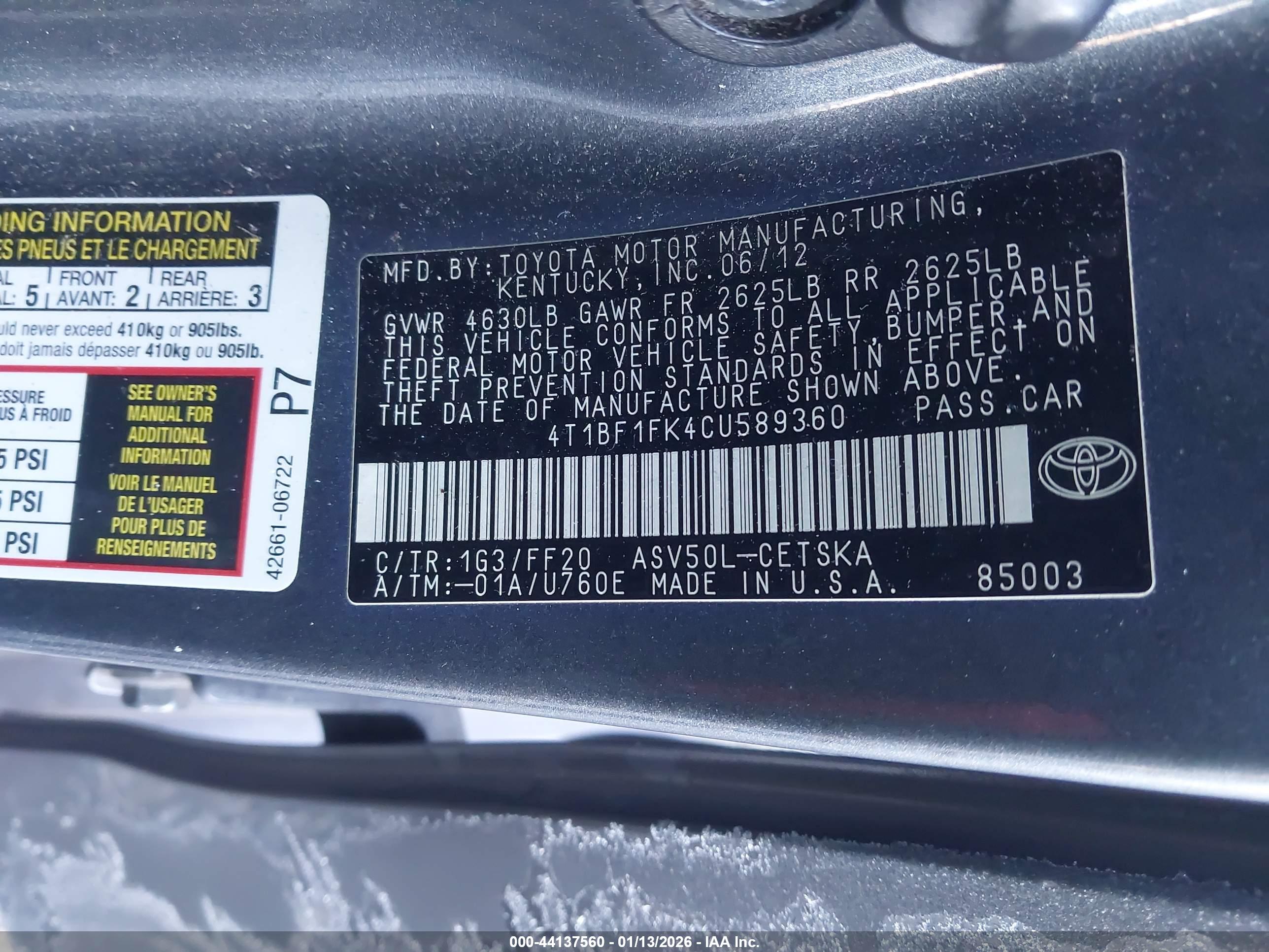 TOYOTA CAMRY image 9
