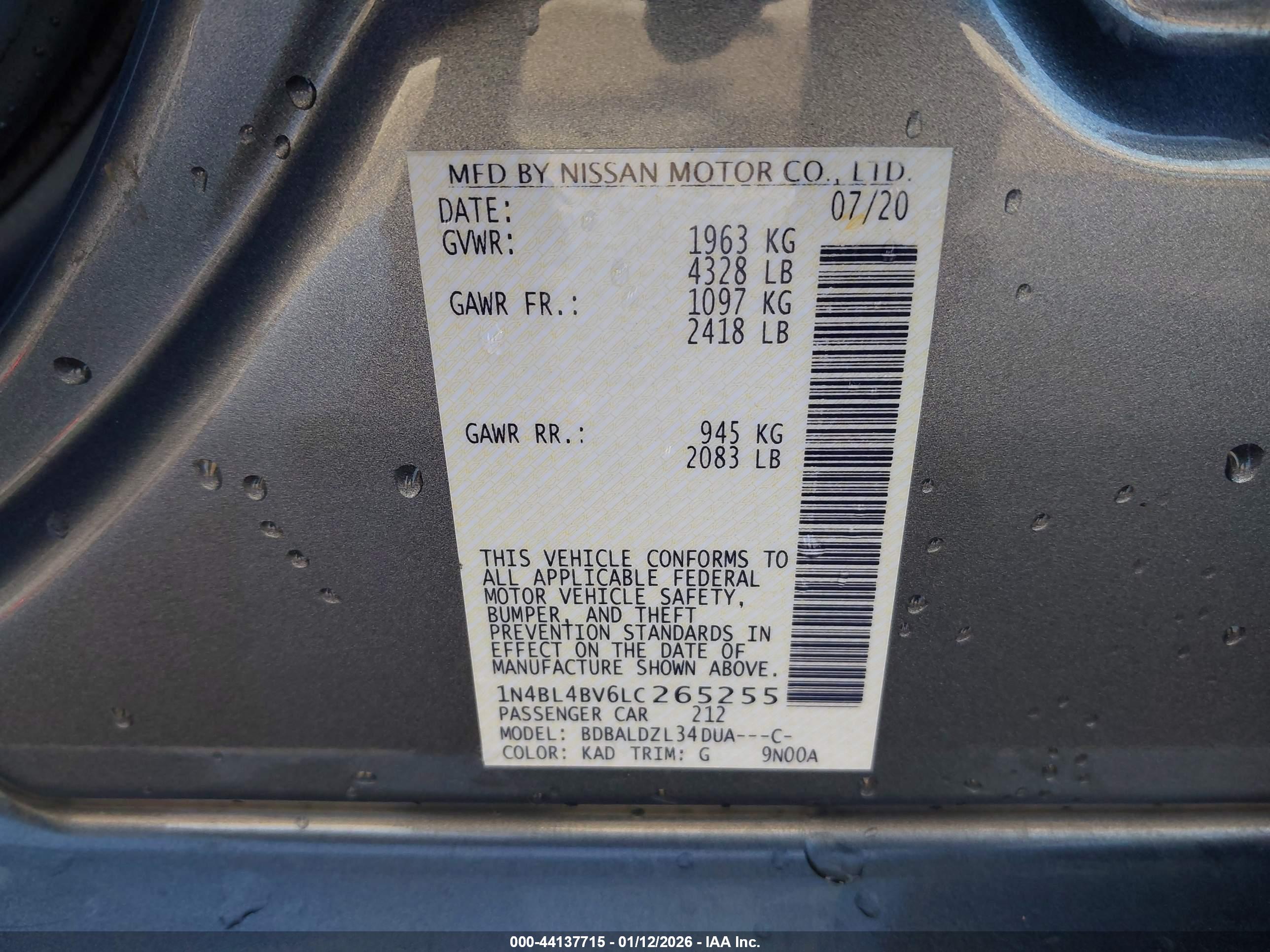 NISSAN ALTIMA image 9