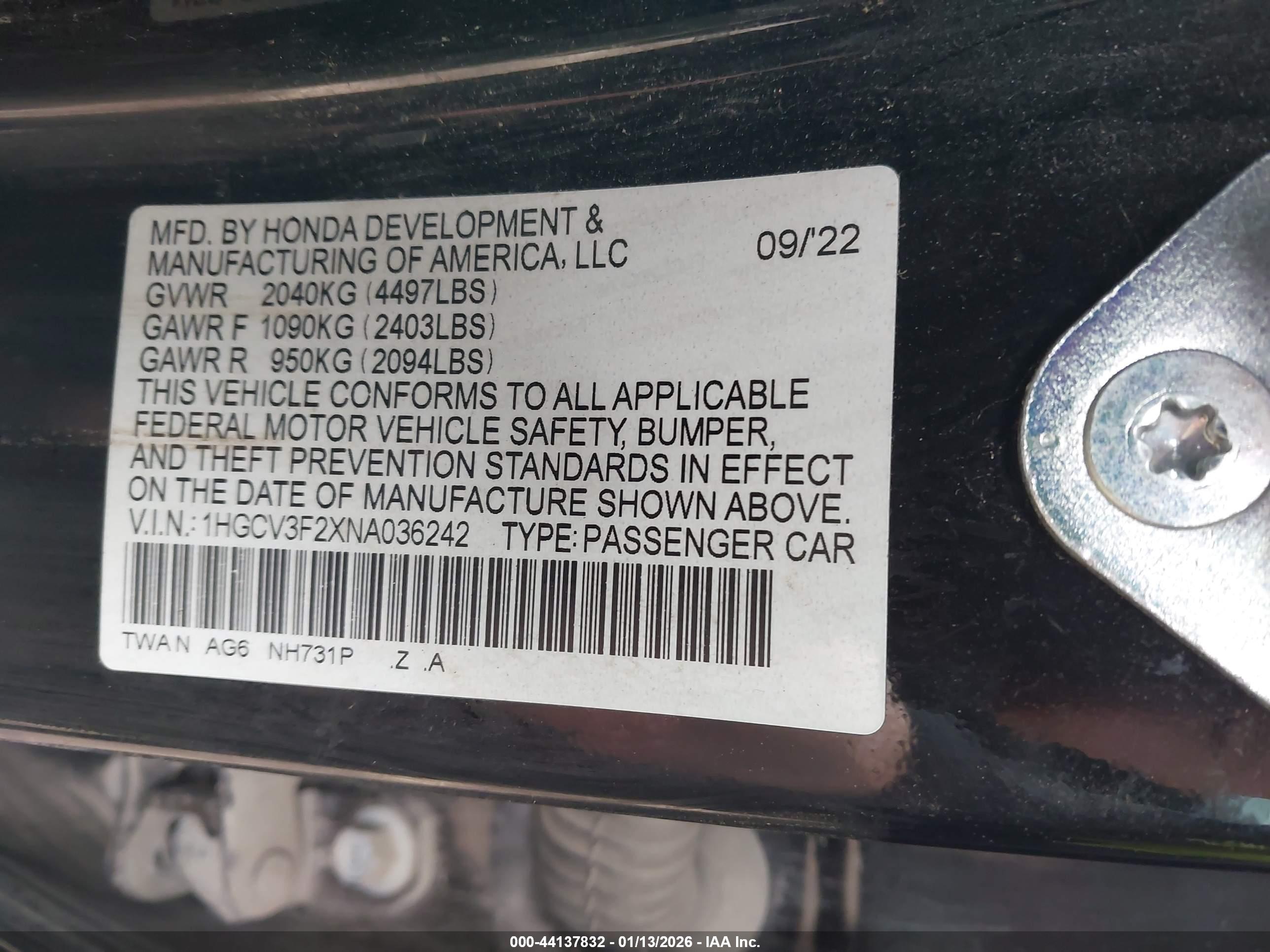HONDA ACCORD image 9