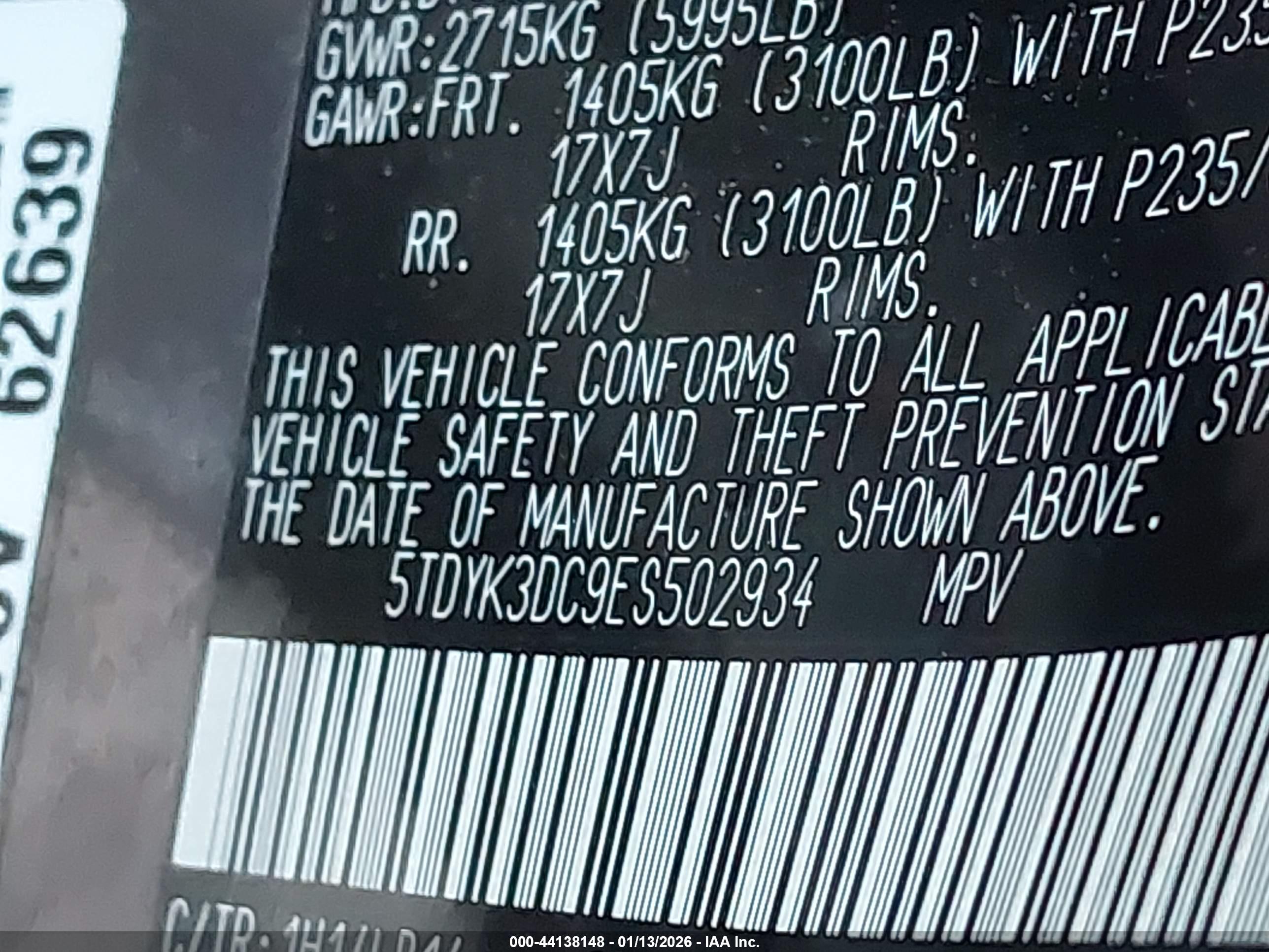 TOYOTA SIENNA image 9