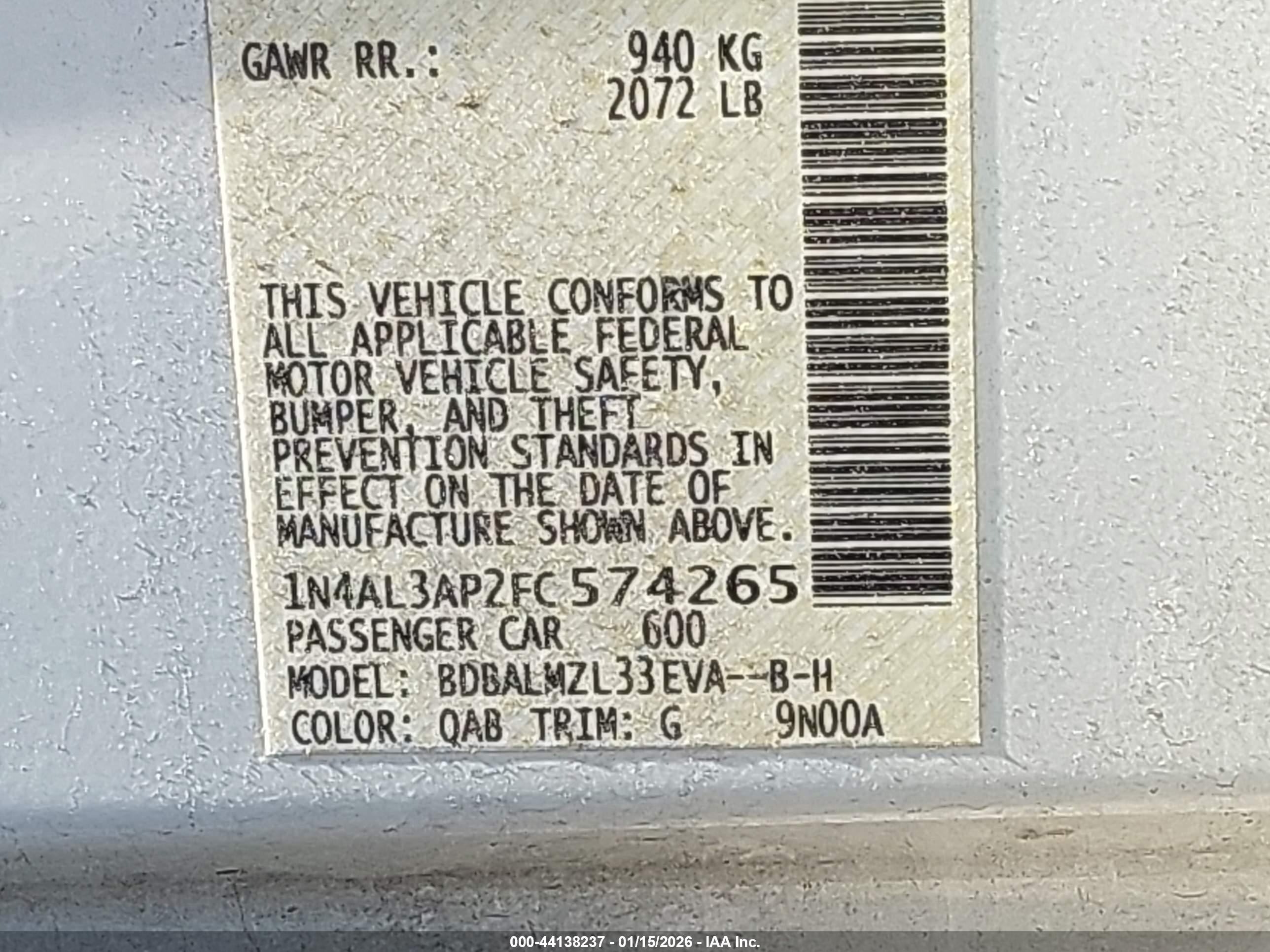 NISSAN ALTIMA image 9