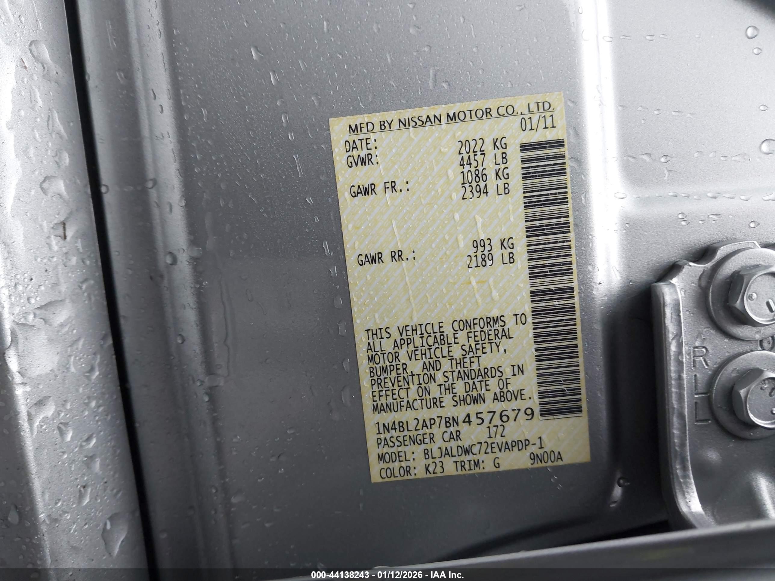 NISSAN ALTIMA image 9