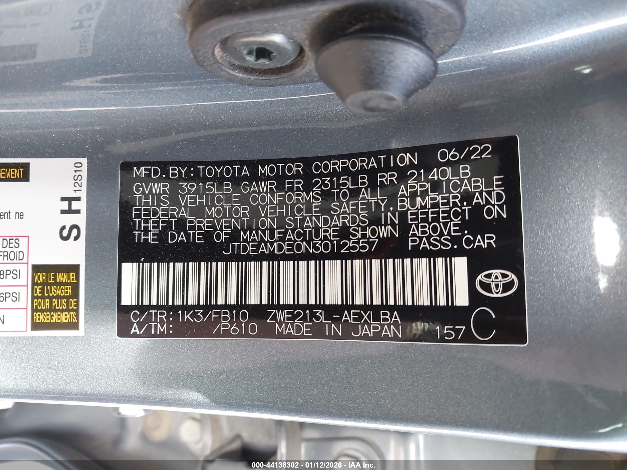 TOYOTA COROLLA image 9