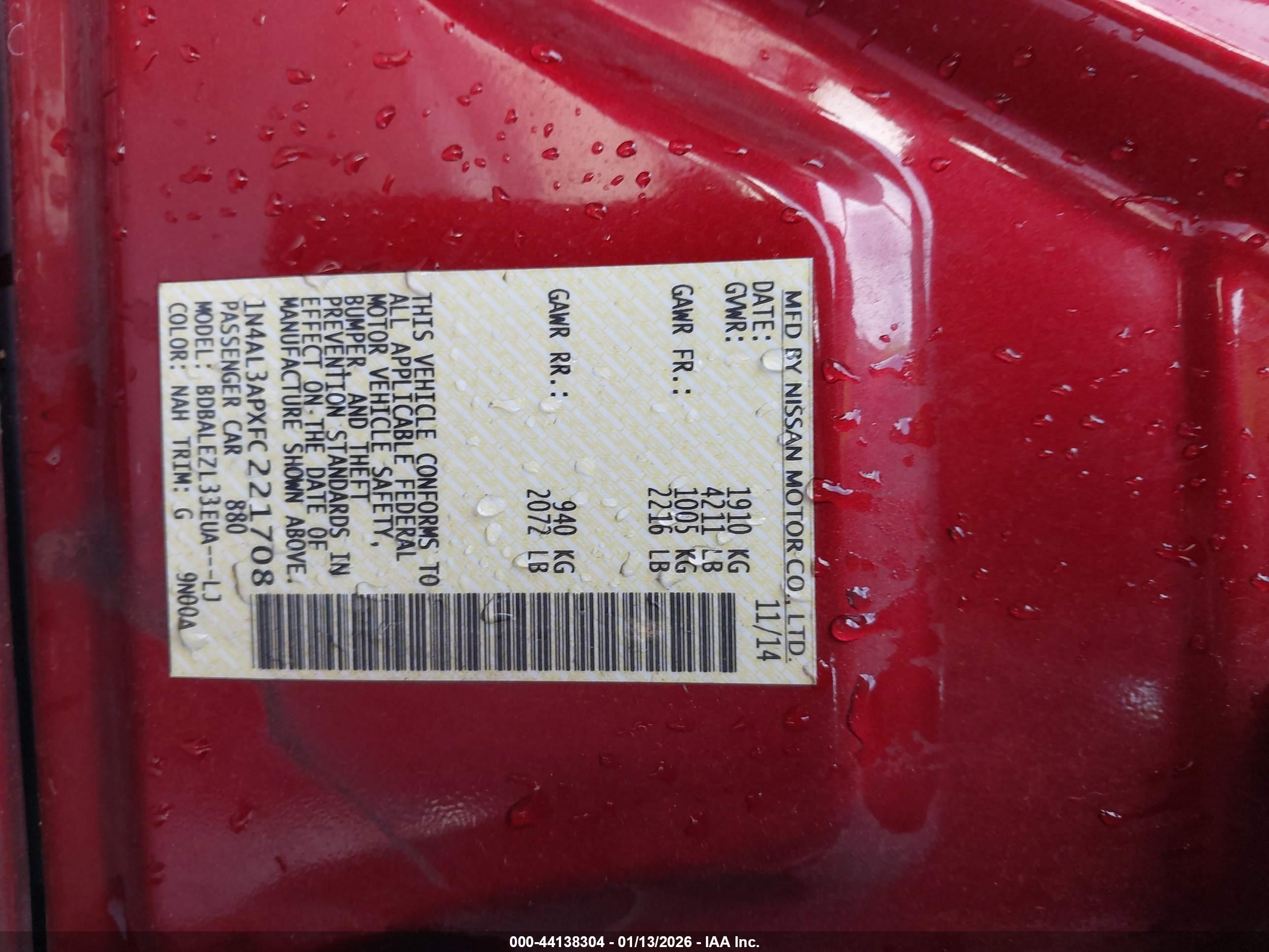 NISSAN ALTIMA image 9
