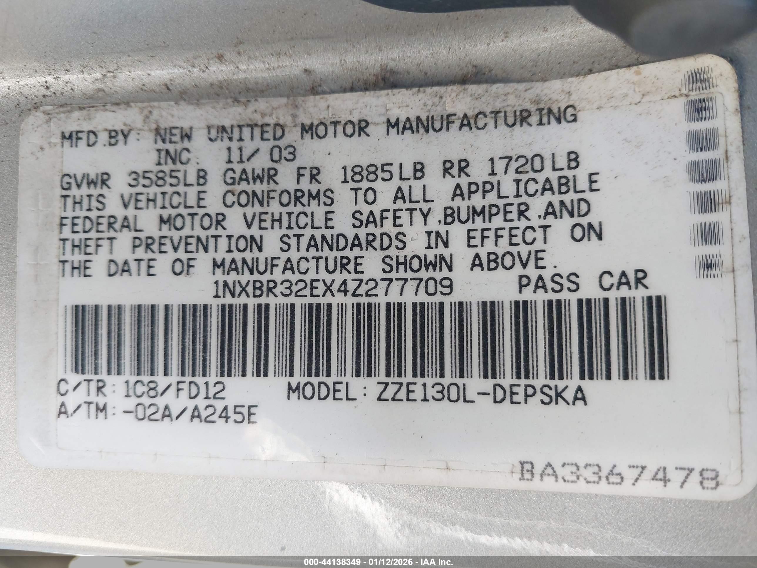 TOYOTA COROLLA image 9