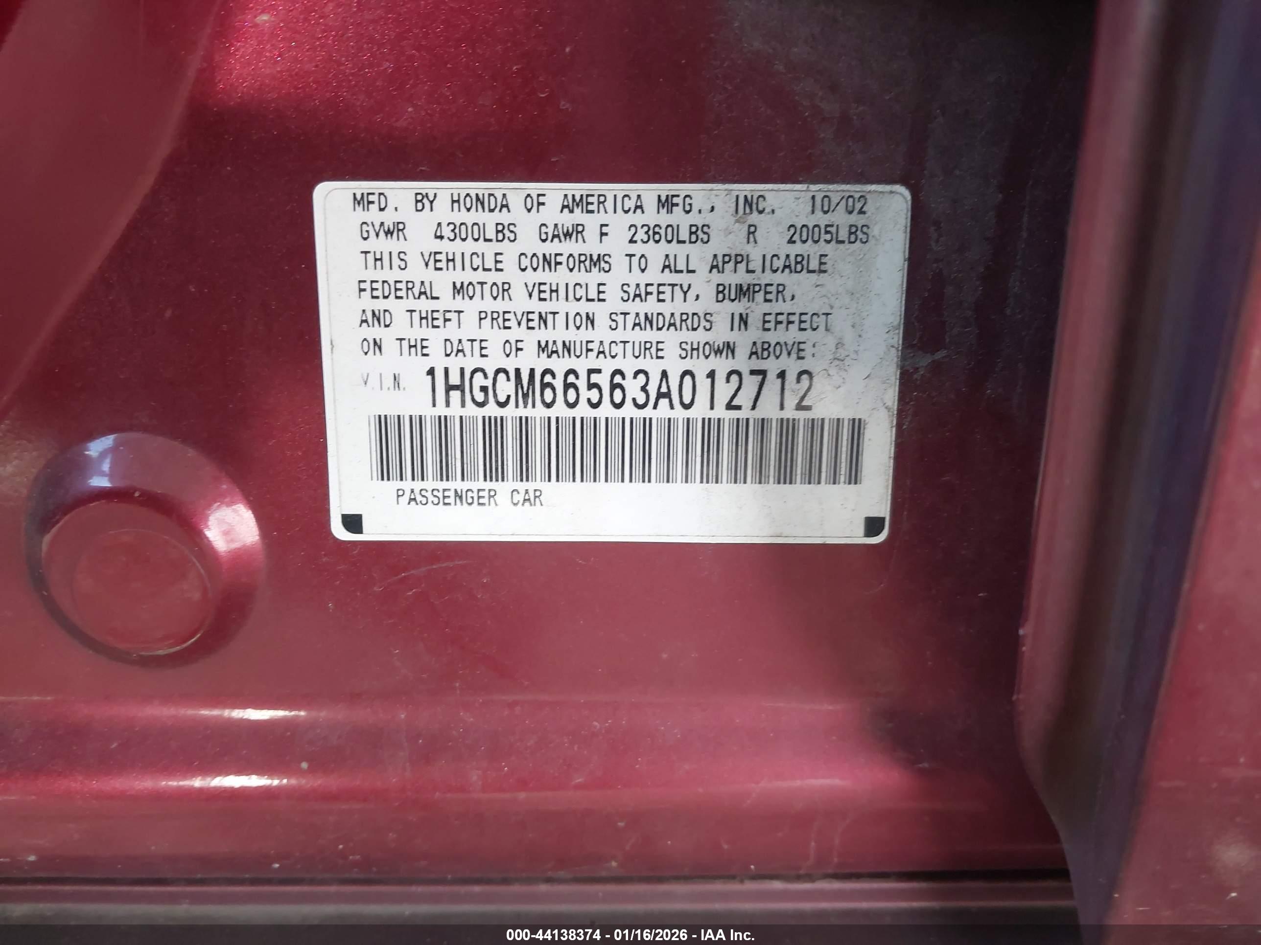 HONDA ACCORD image 9